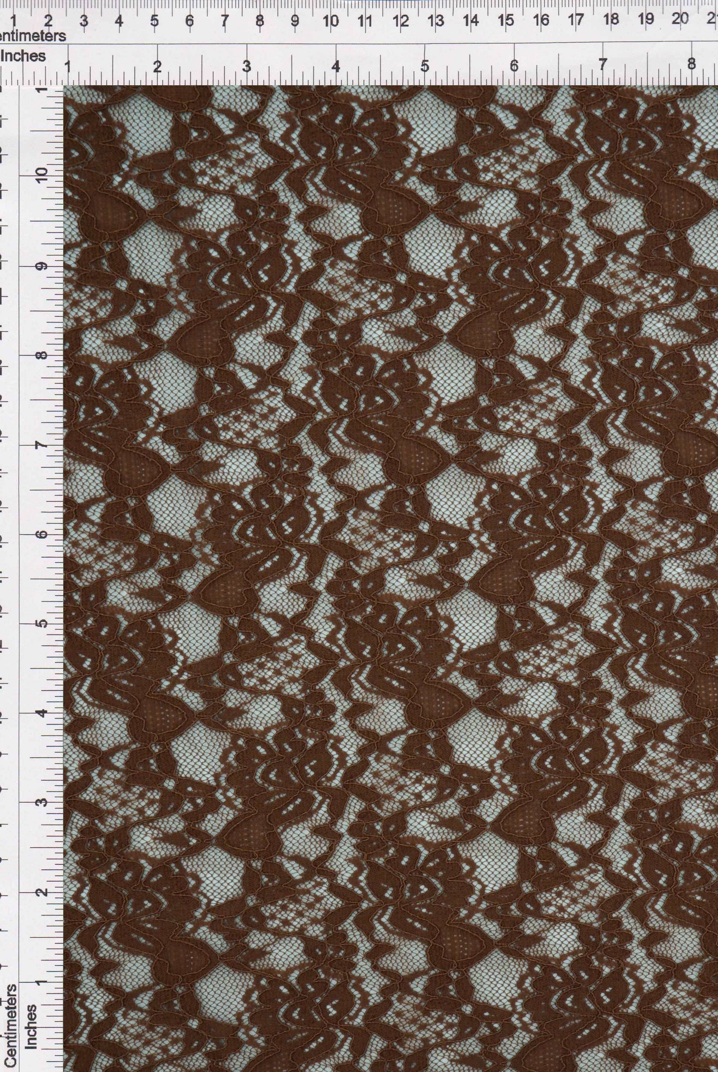 Floral Double Border Lace Fabric - LACE4478