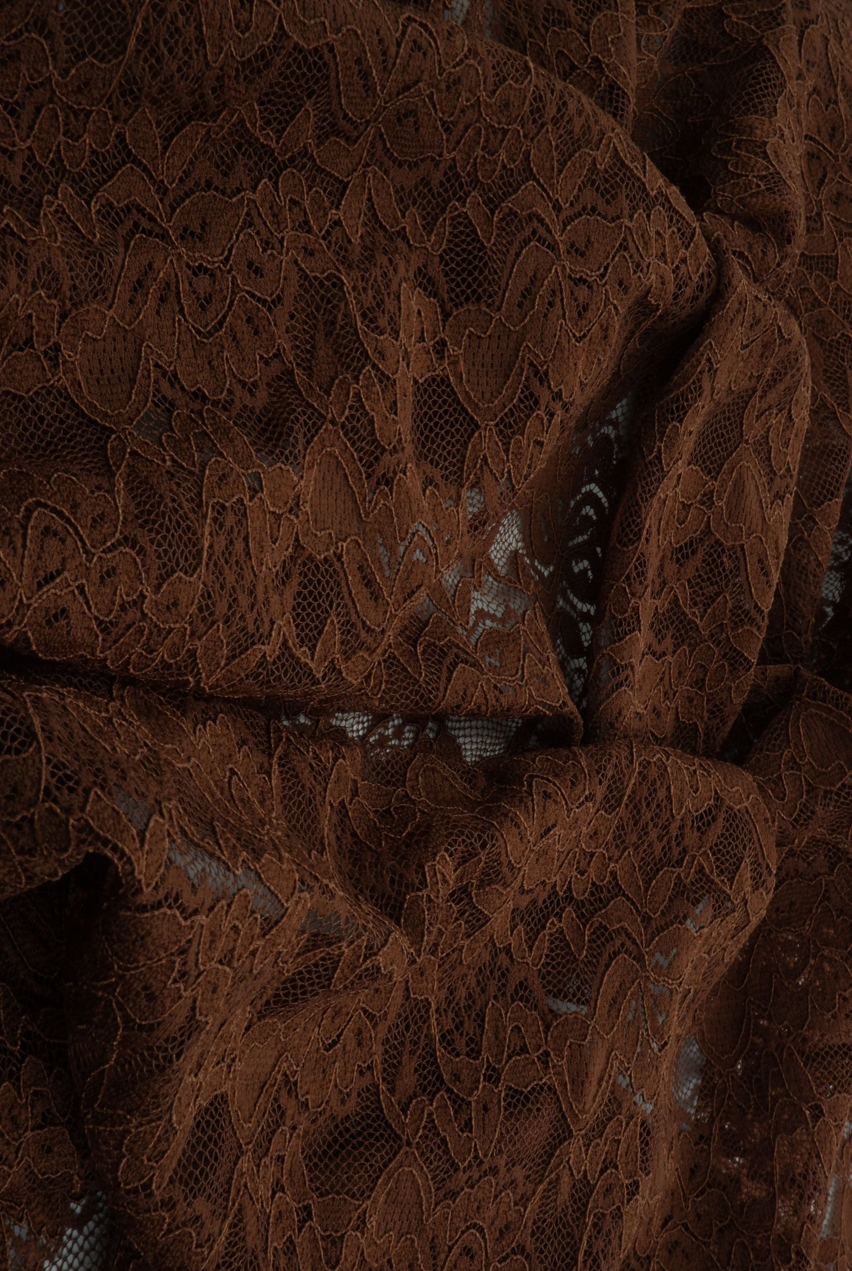 Floral Double Border Lace Fabric - LACE4478