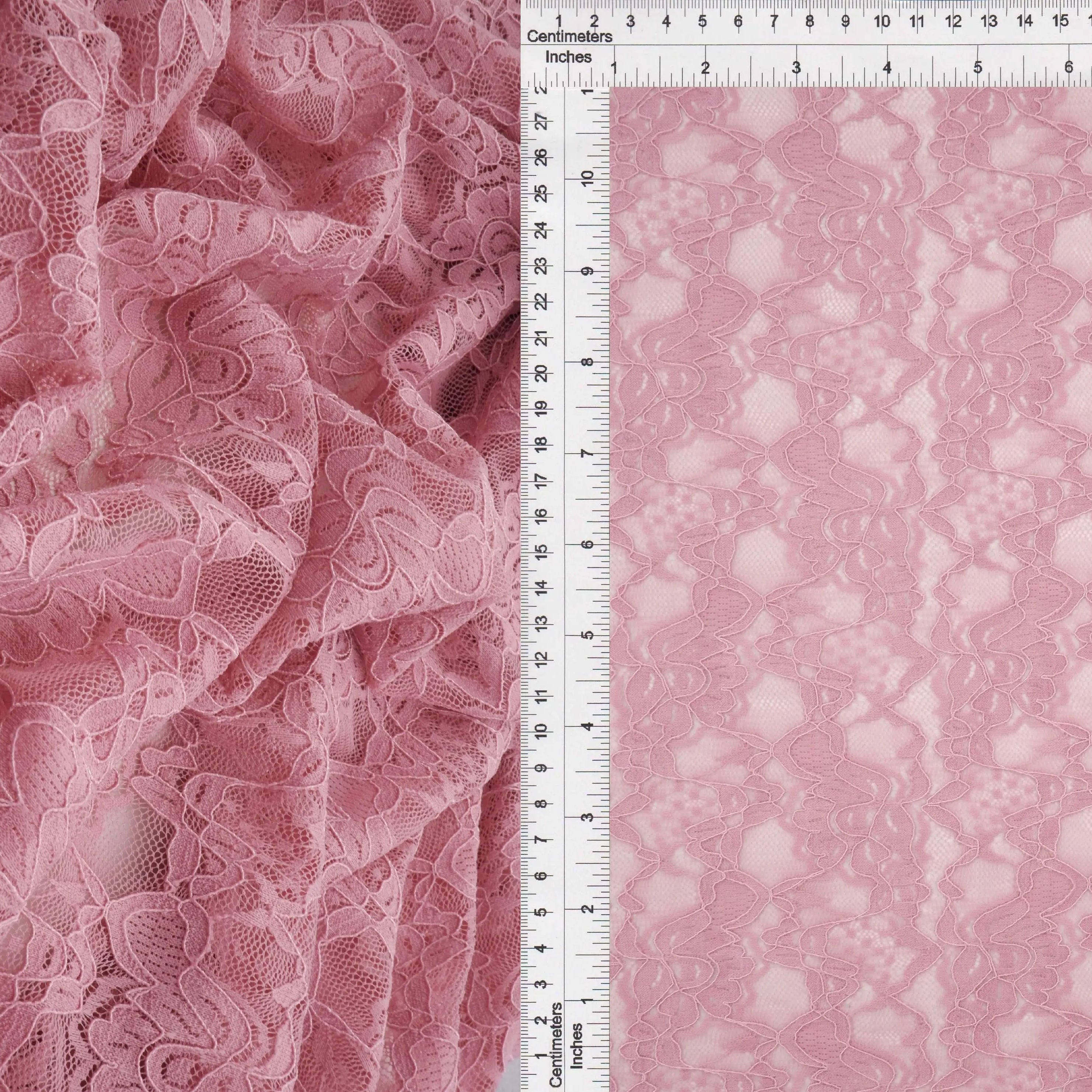LACE4478 PINK DUSTY BLOUSE BODYSUIT BOTTOMS CAMI DRESS FLORAL LACE LOUNGEWEAR POLYESTER SOLID SPANDEX T-SHIRT TOPS TUNICS