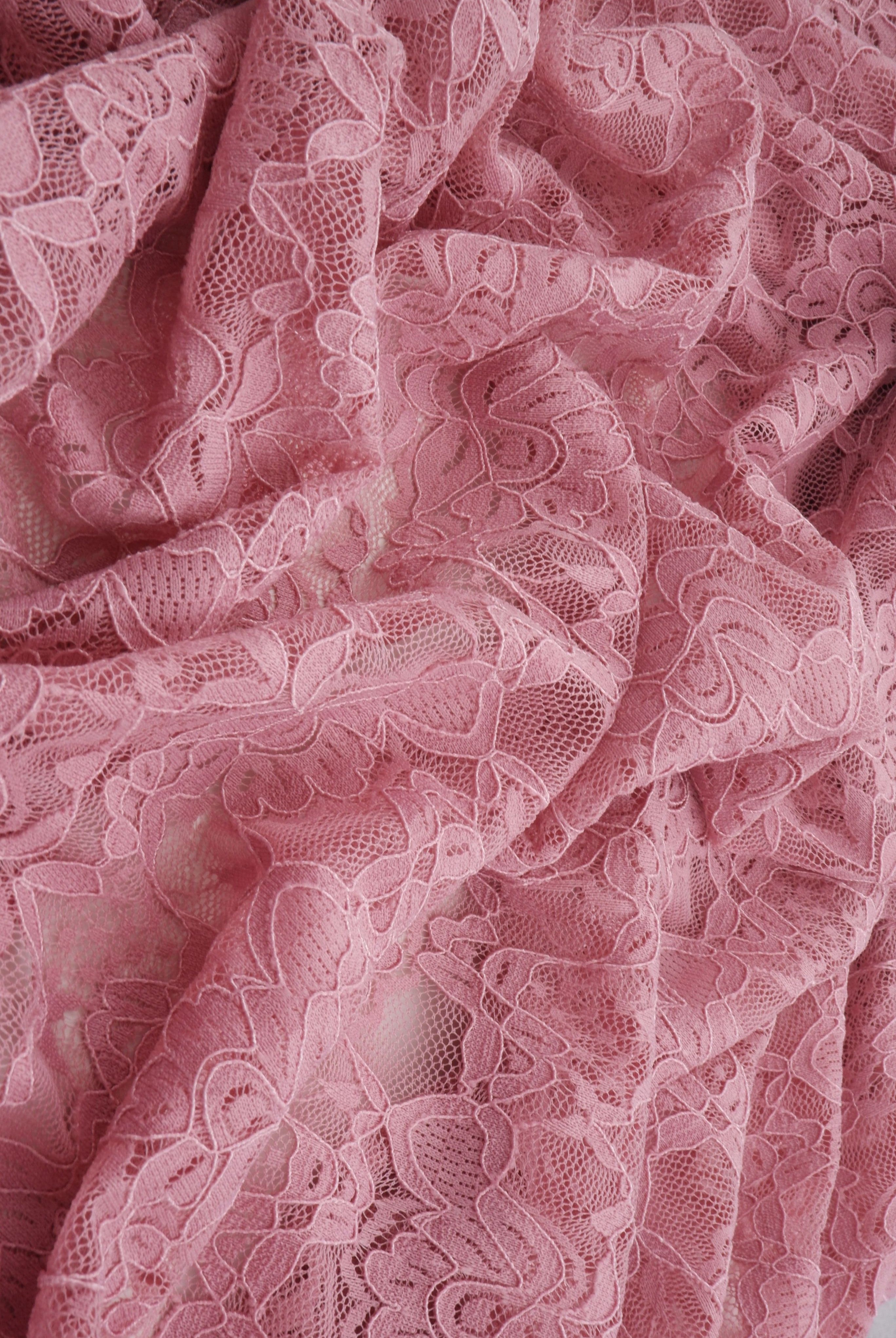 LACE4478 PINK DUSTY BLOUSE BODYSUIT BOTTOMS CAMI DRESS FLORAL LACE LOUNGEWEAR POLYESTER SOLID SPANDEX T-SHIRT TOPS TUNICS