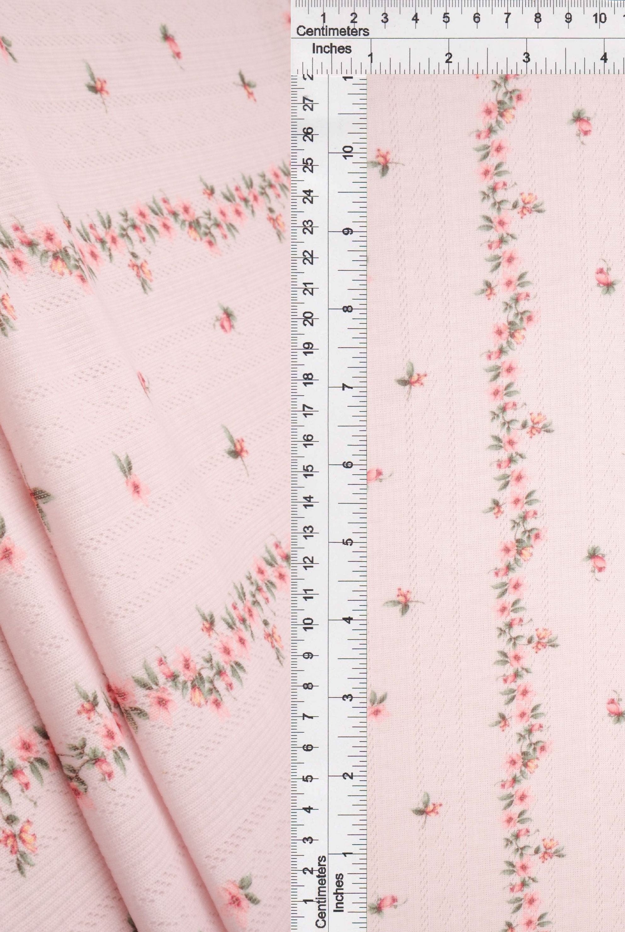 Ditsy Floral Pointelle Print Fabric KNT4653-MS11543