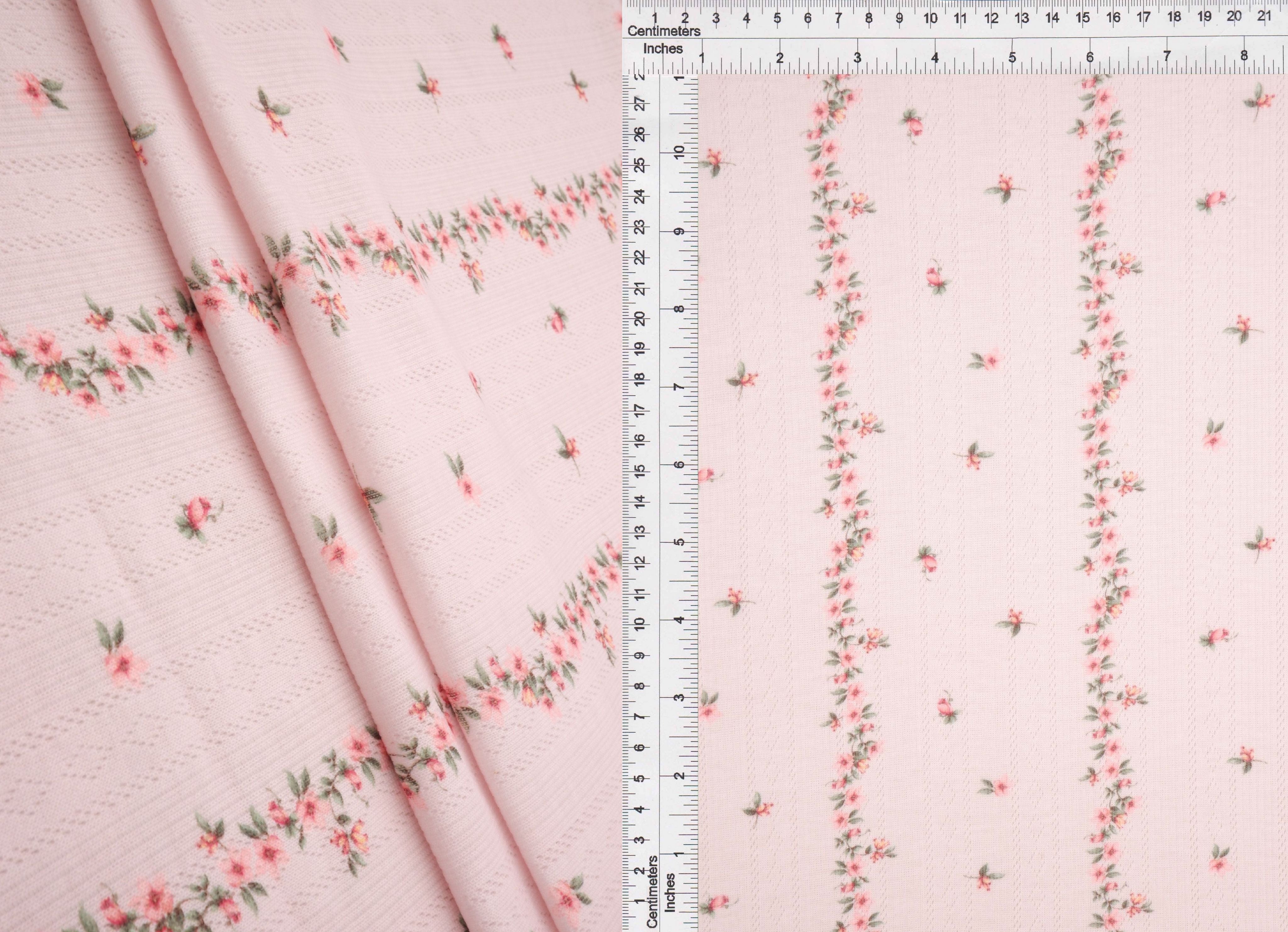 Ditsy Floral Pointelle Print Fabric KNT4653-MS11543