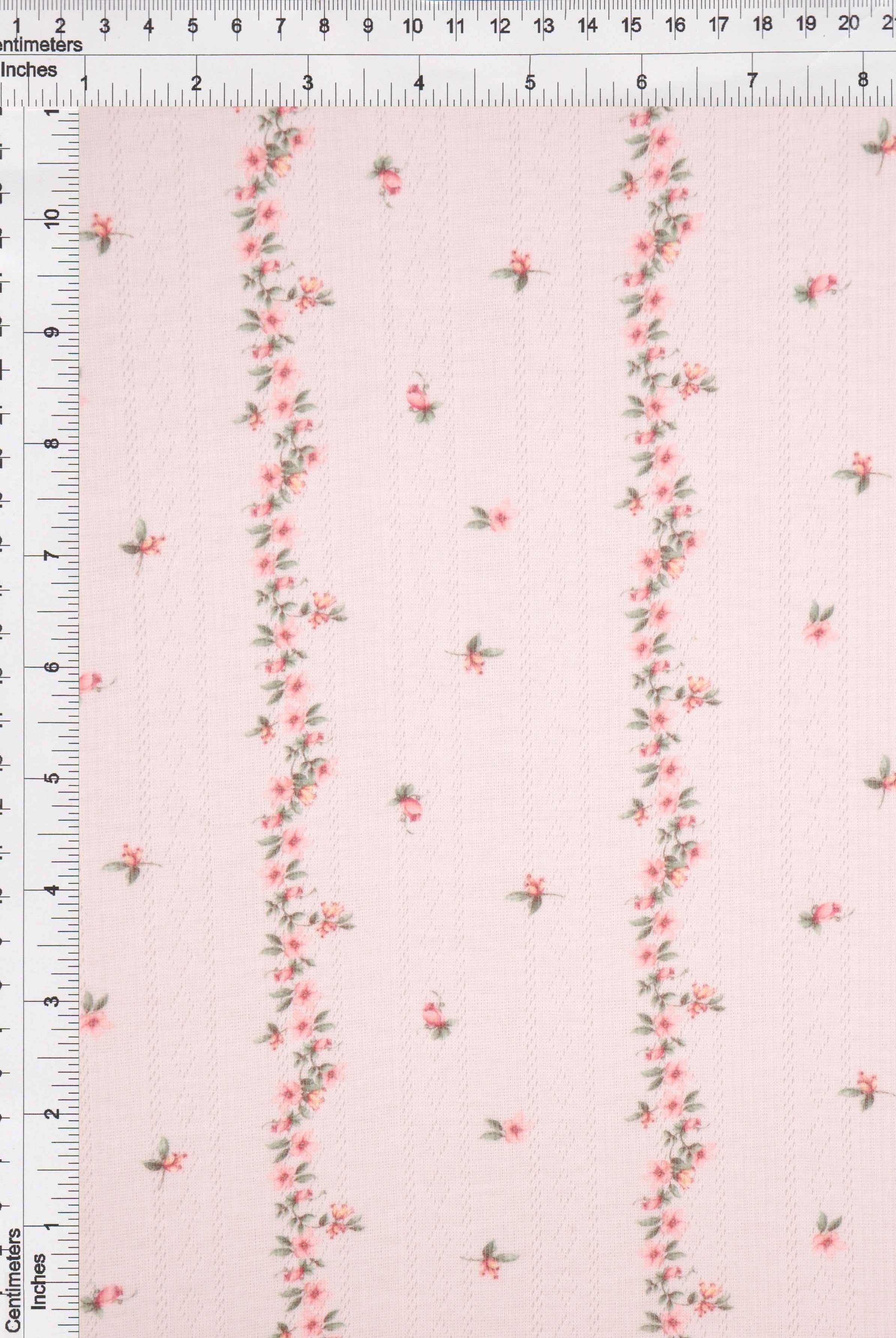 Ditsy Floral Pointelle Print Fabric KNT4653-MS11543