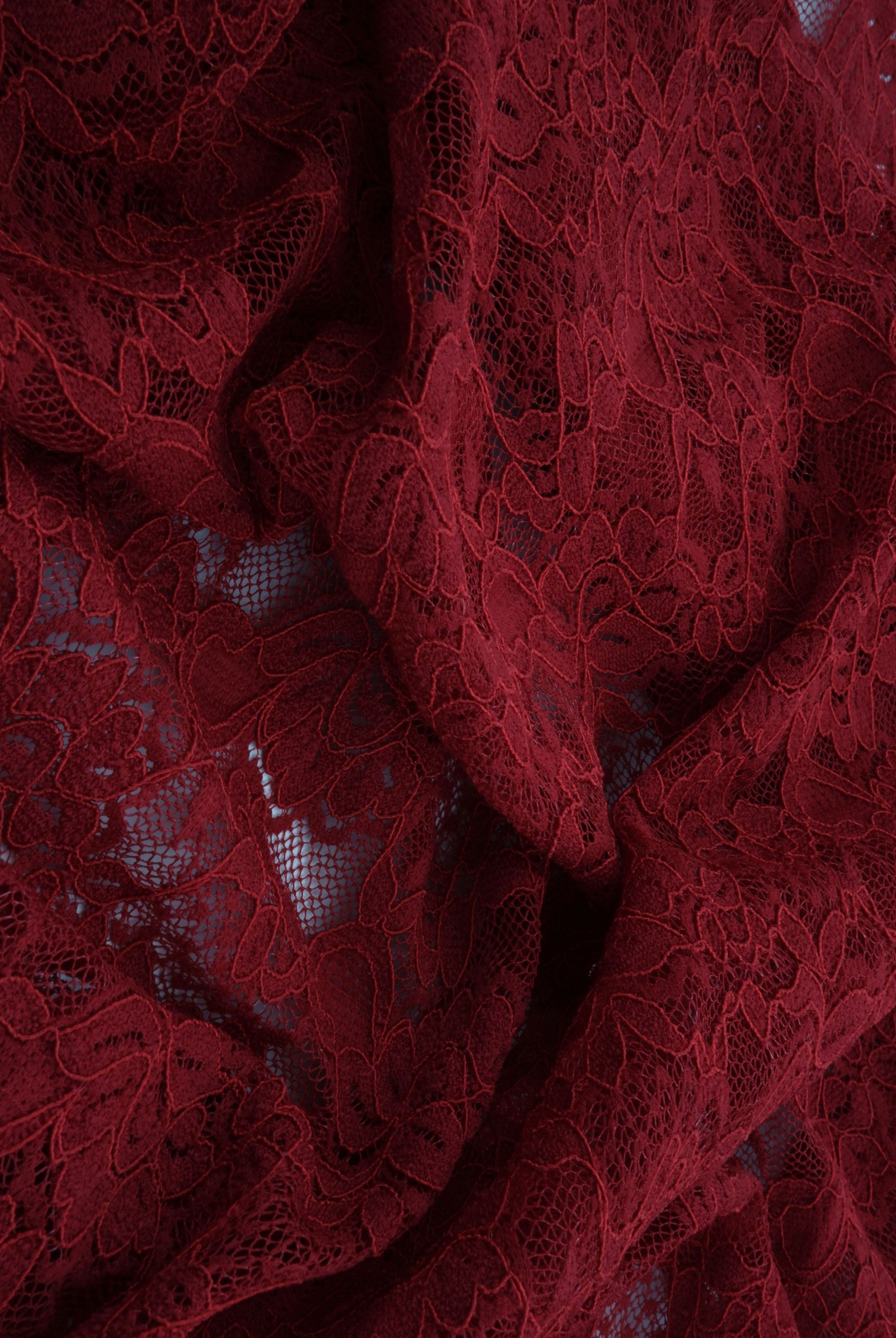 Floral Double Border Lace Fabric - LACE4478