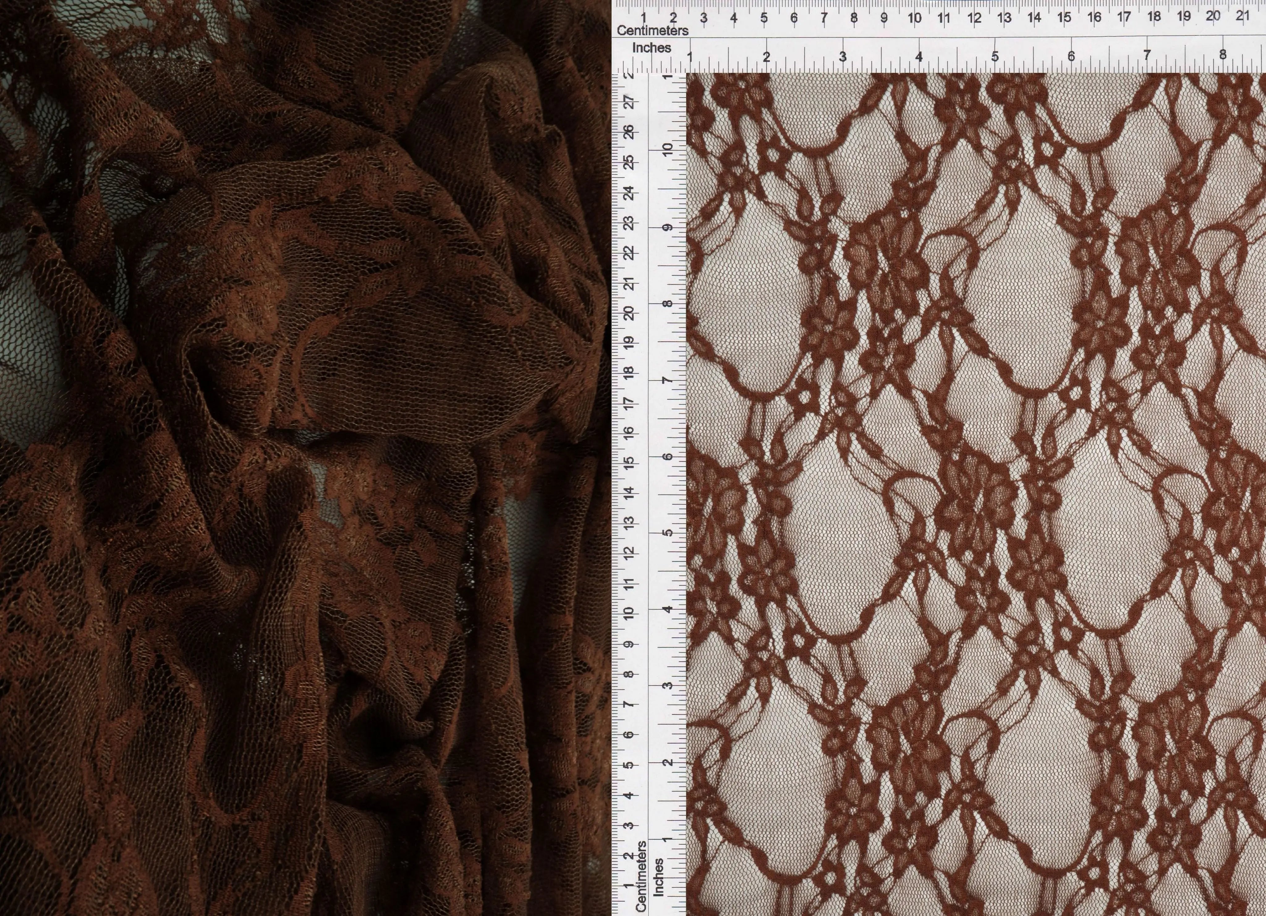 LACE-1483 BROWN BLOUSE BOTTOMS CAMI DRESS FLORAL LACE LOUNGEWEAR NYLON SKIRTS SOLID SPANDEX TOPS