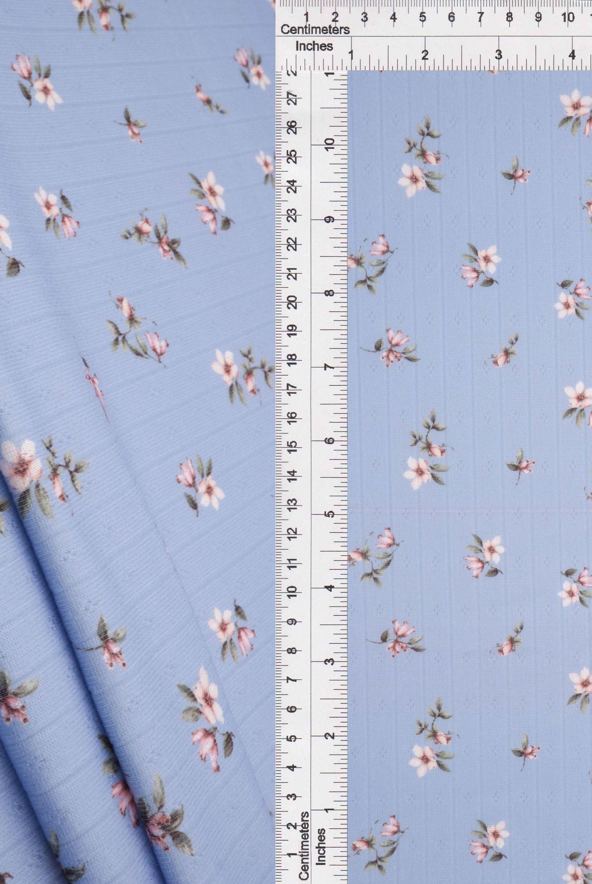 Pointelle Ditsy Print Knit Fabric - KNT4622-M11540D