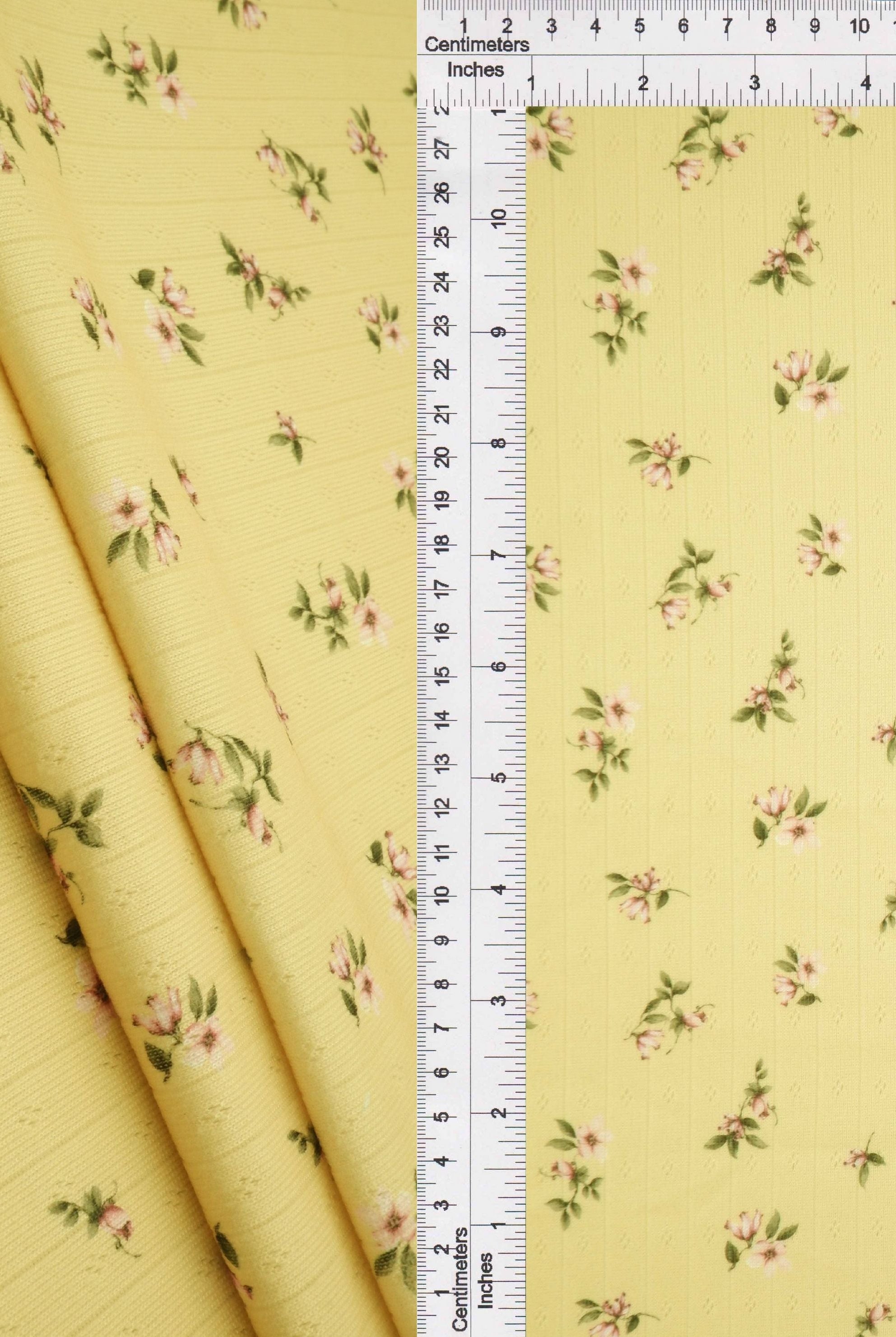 Pointelle Ditsy Print Knit Fabric - KNT4622-M11540D