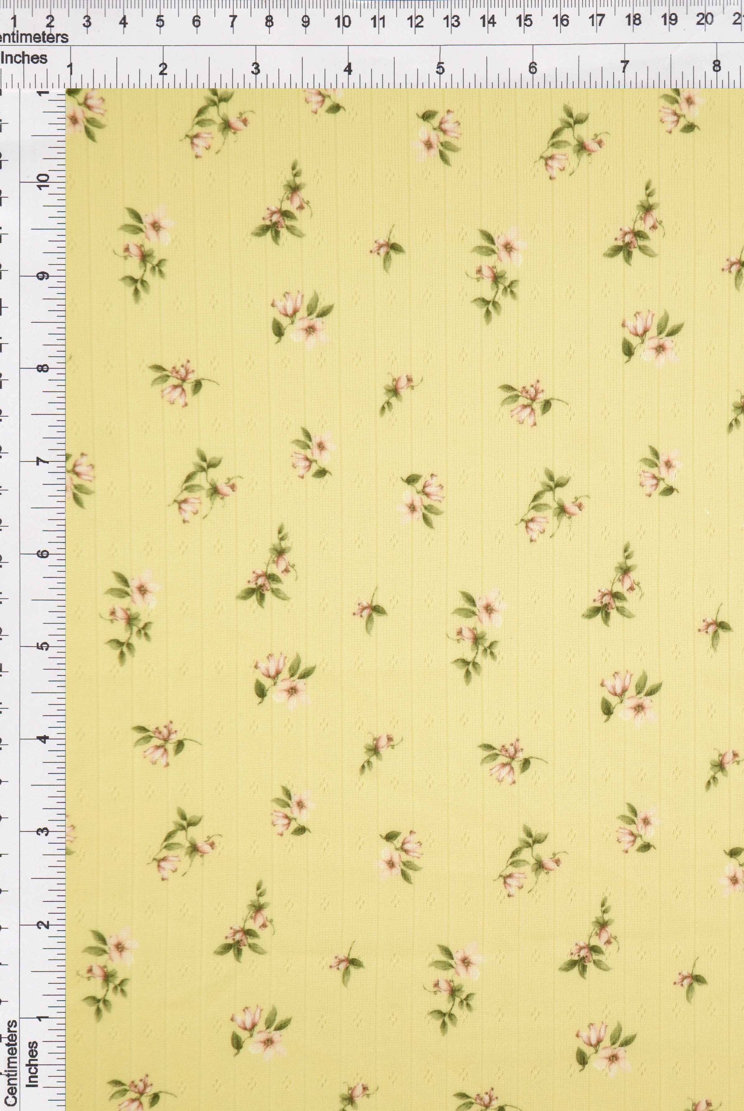 Pointelle Ditsy Print Knit Fabric - KNT4622-M11540D