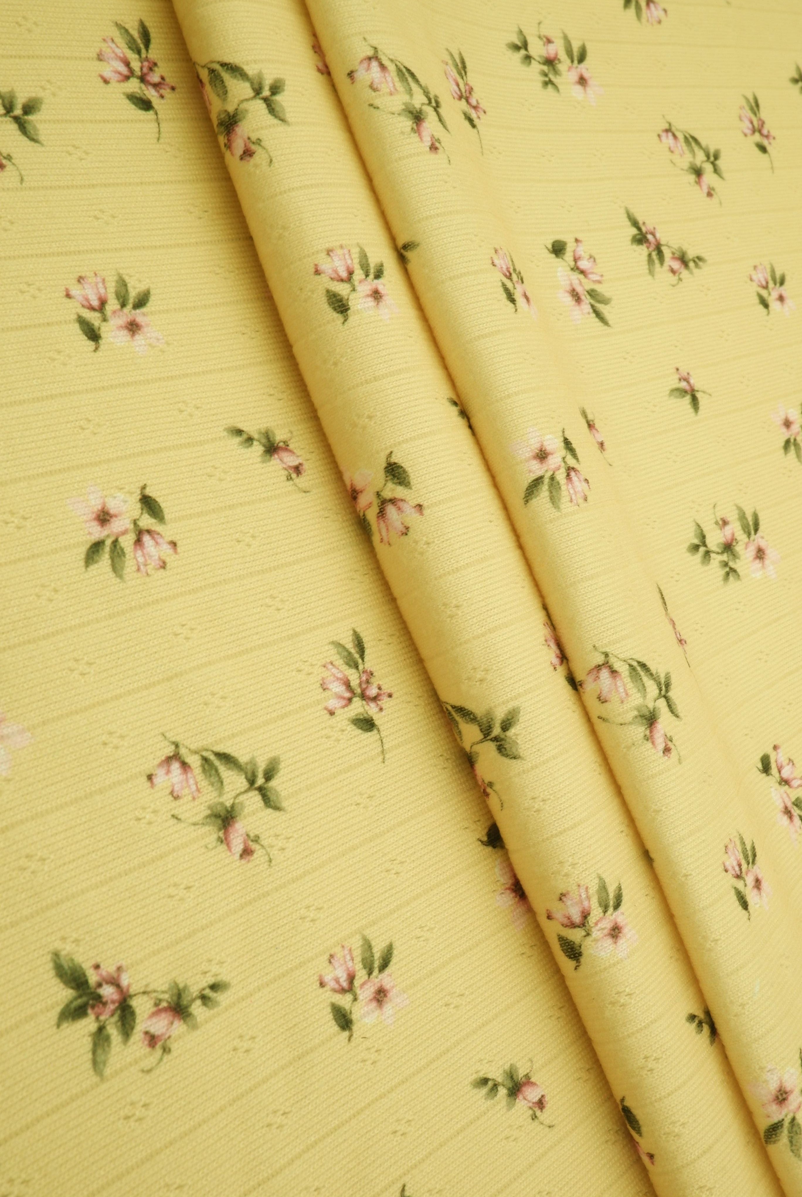 Pointelle Ditsy Print Knit Fabric - KNT4622-M11540D