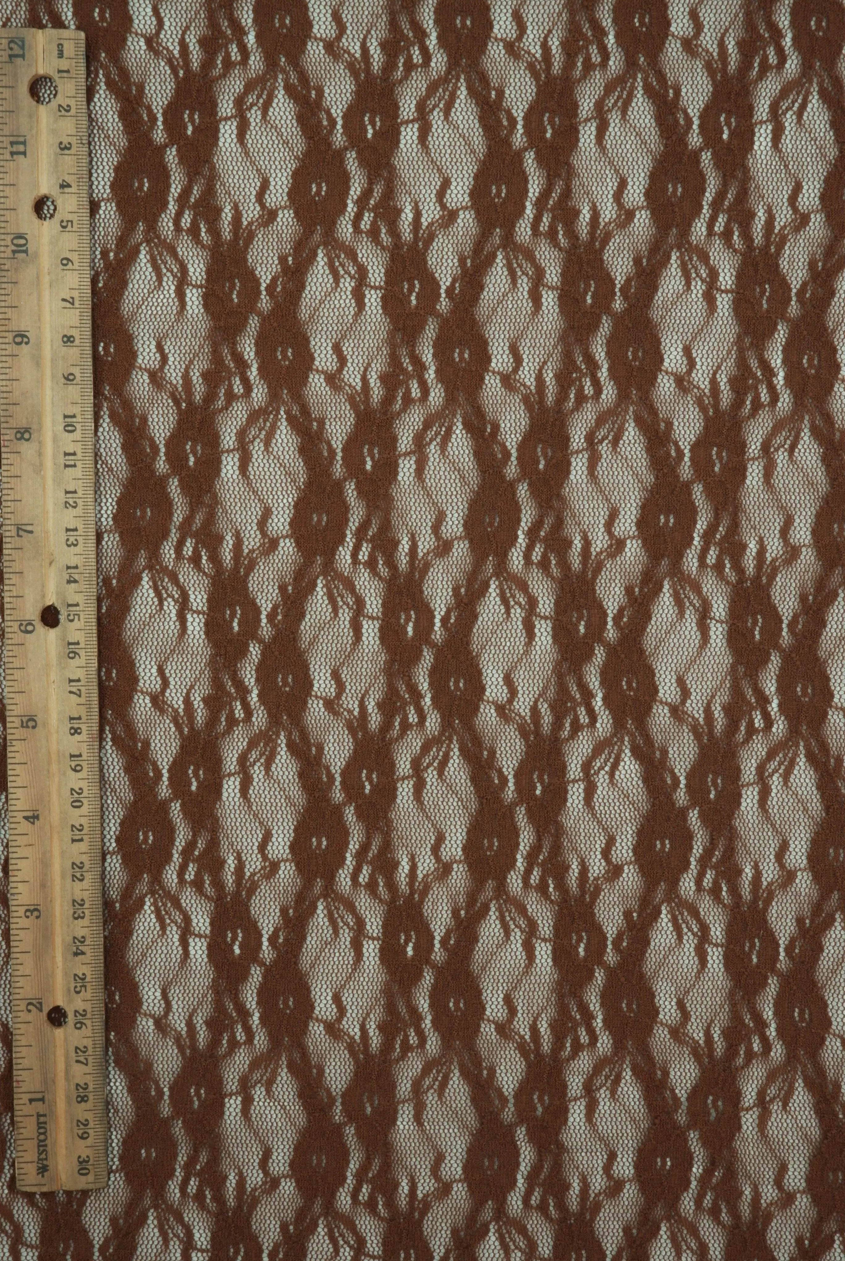 LACE-4481 BROWN BLOUSE BODYSUIT DRESS FLORAL LACE LOUNGEWEAR NO-PRINT NYLON SOLID SPANDEX T-SHIRT TOPS TUNICS