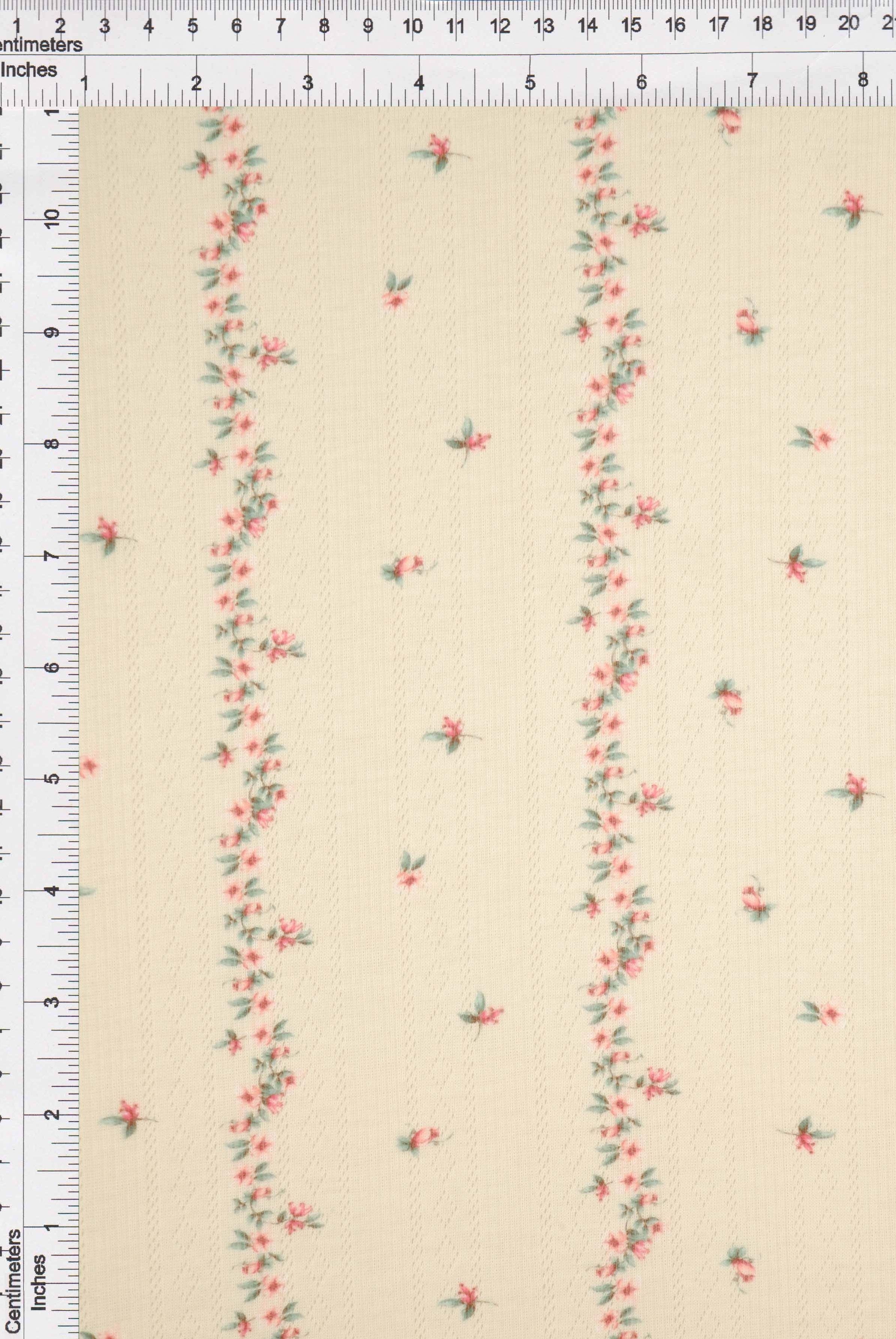 Ditsy Floral Pointelle Print Fabric KNT4653-MS11543