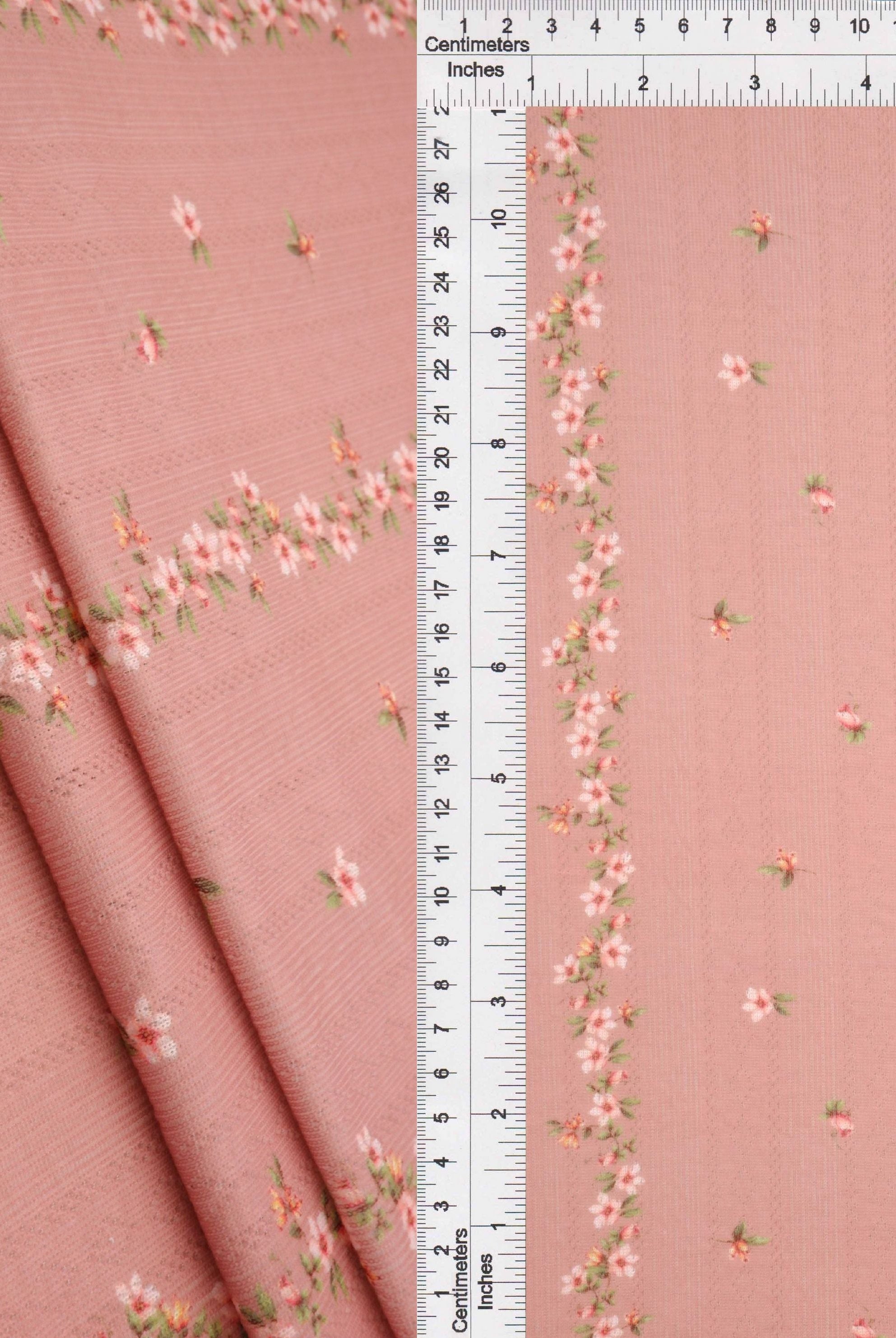 Ditsy Floral Pointelle Print Fabric KNT4653-MS11543