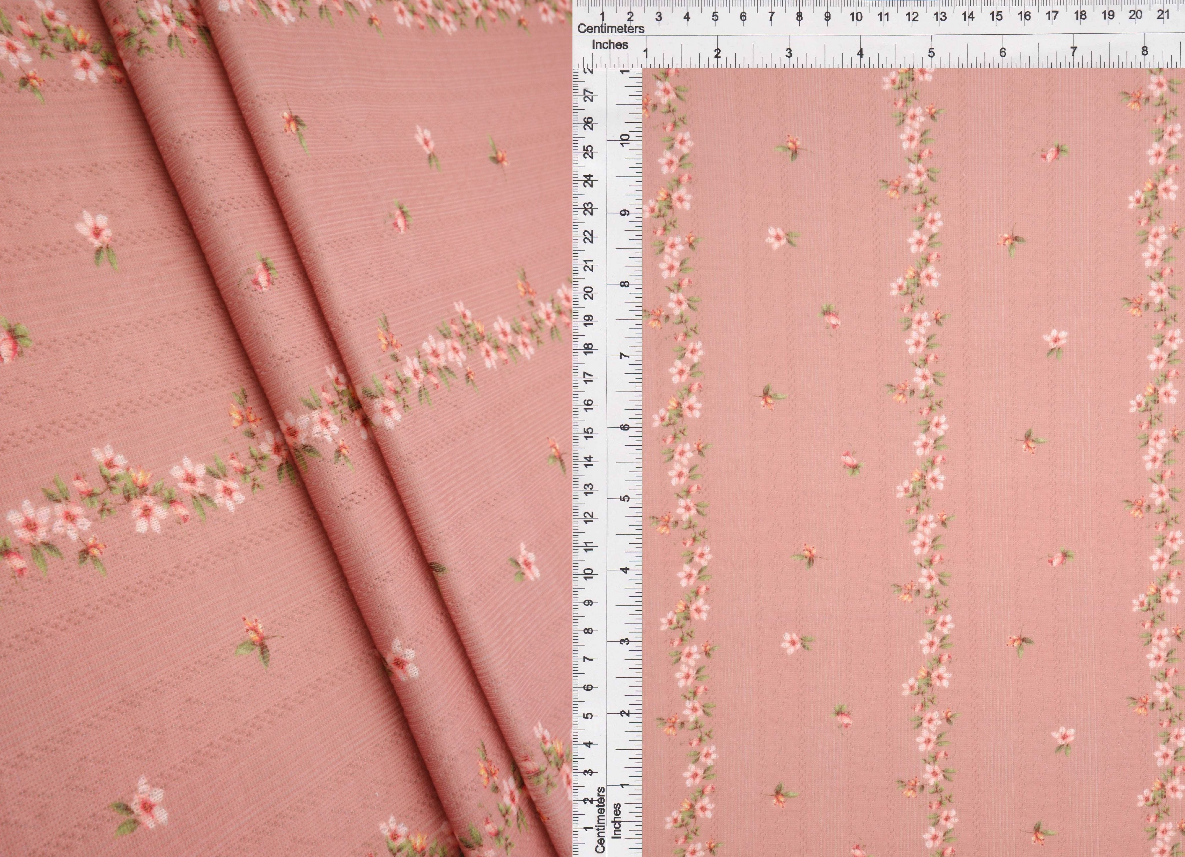 Ditsy Floral Pointelle Print Fabric KNT4653-MS11543