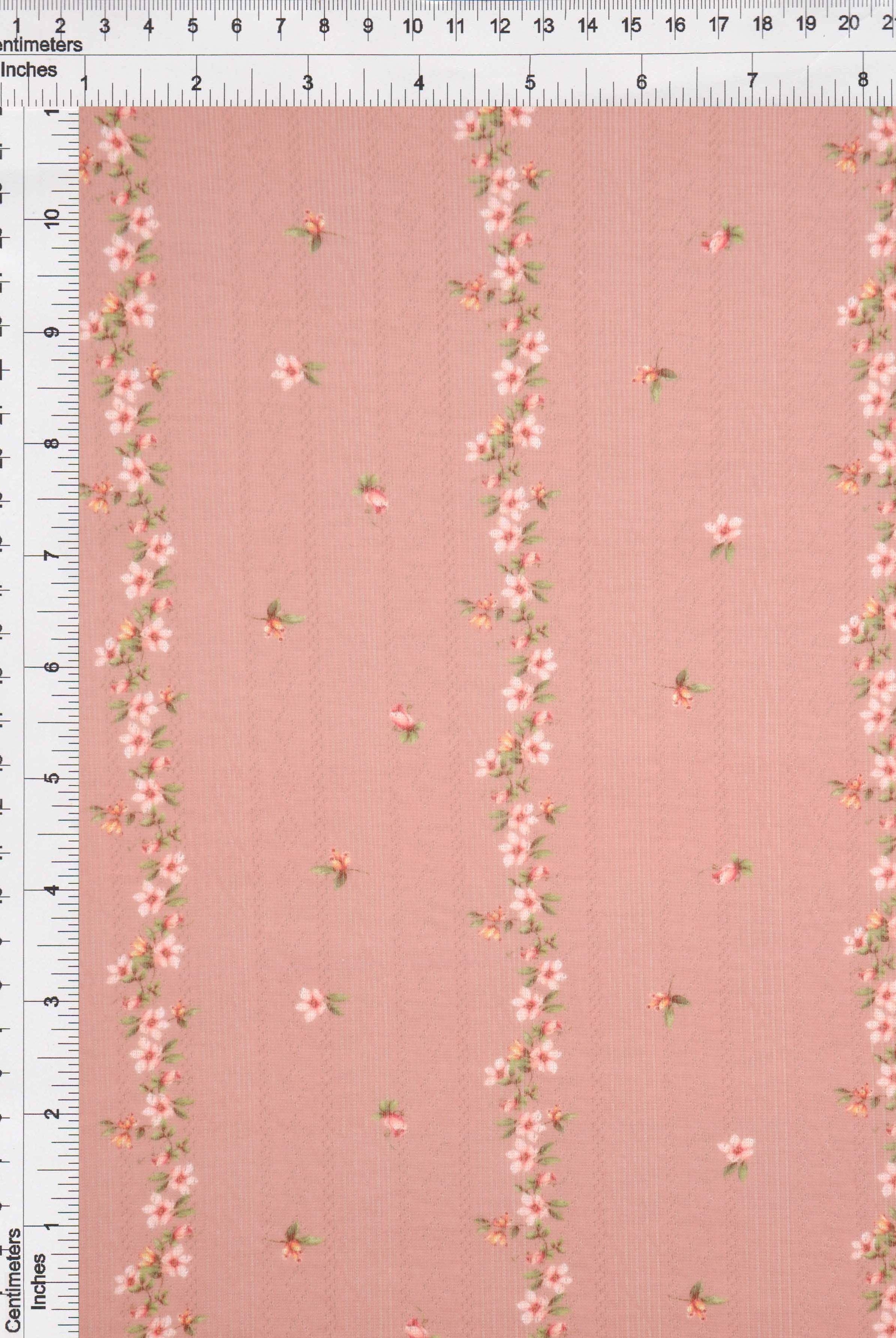 Ditsy Floral Pointelle Print Fabric KNT4653-MS11543