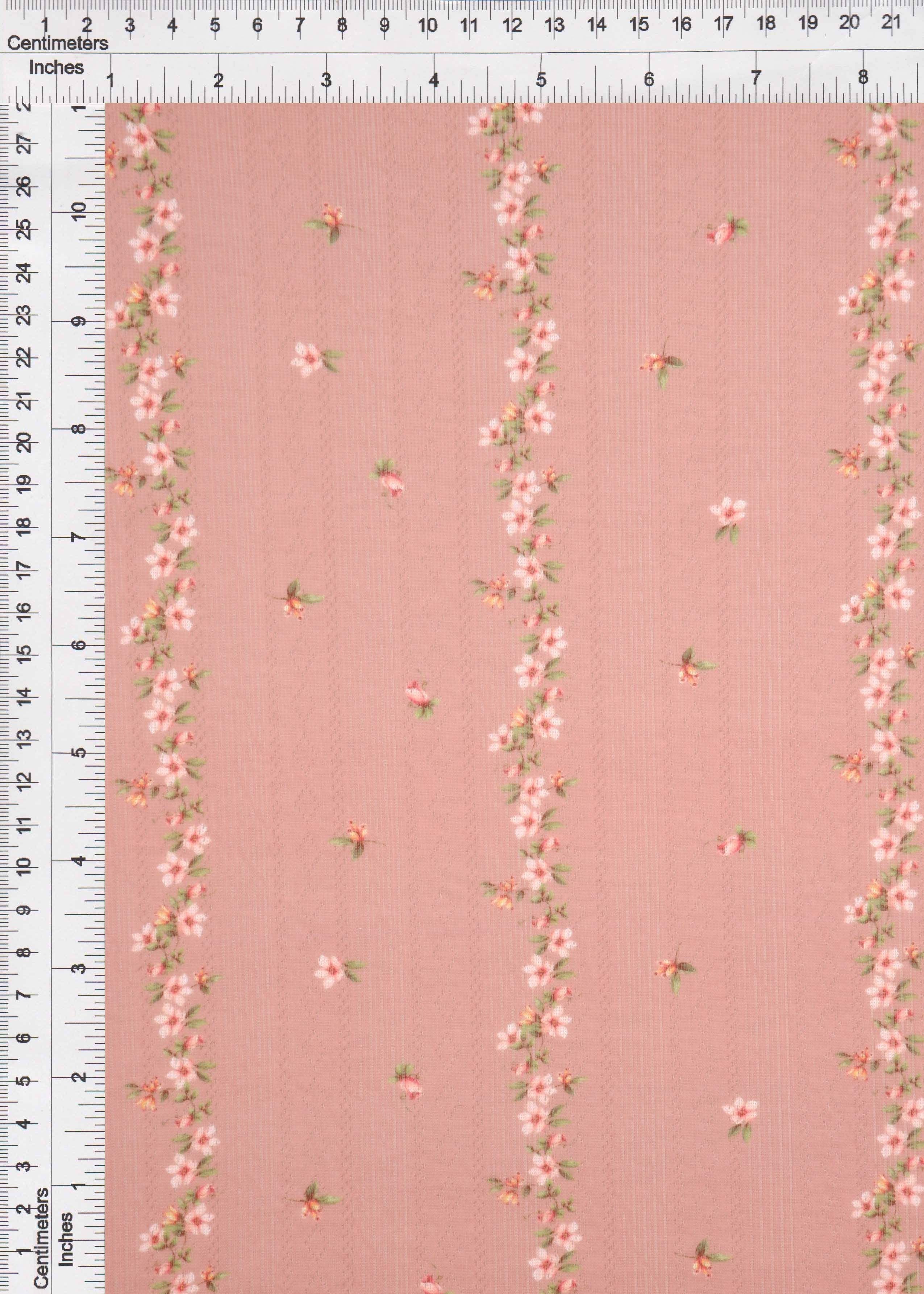 Ditsy Floral Pointelle Print Fabric KNT4653-MS11543