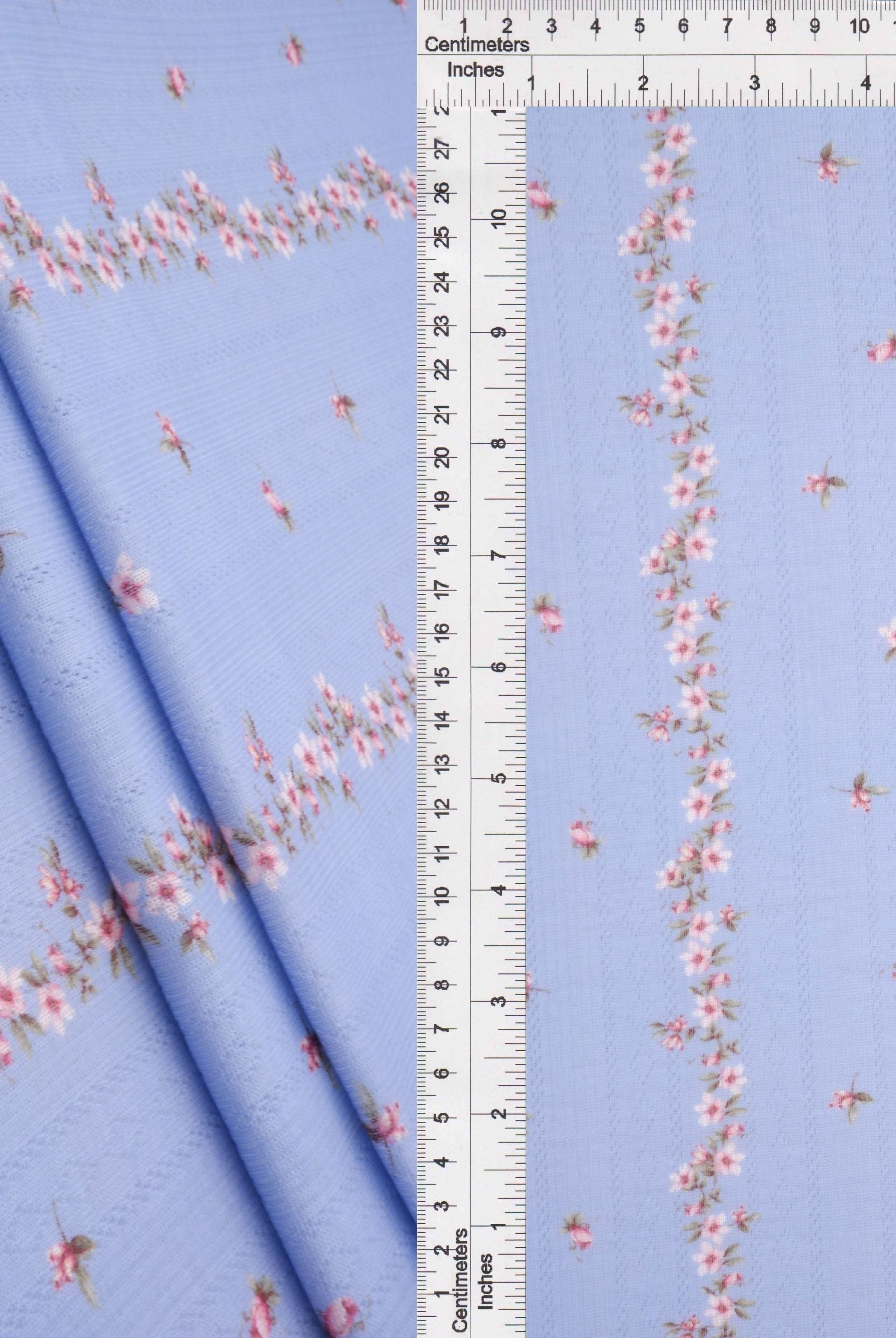 Ditsy Floral Pointelle Print Fabric KNT4653-MS11543