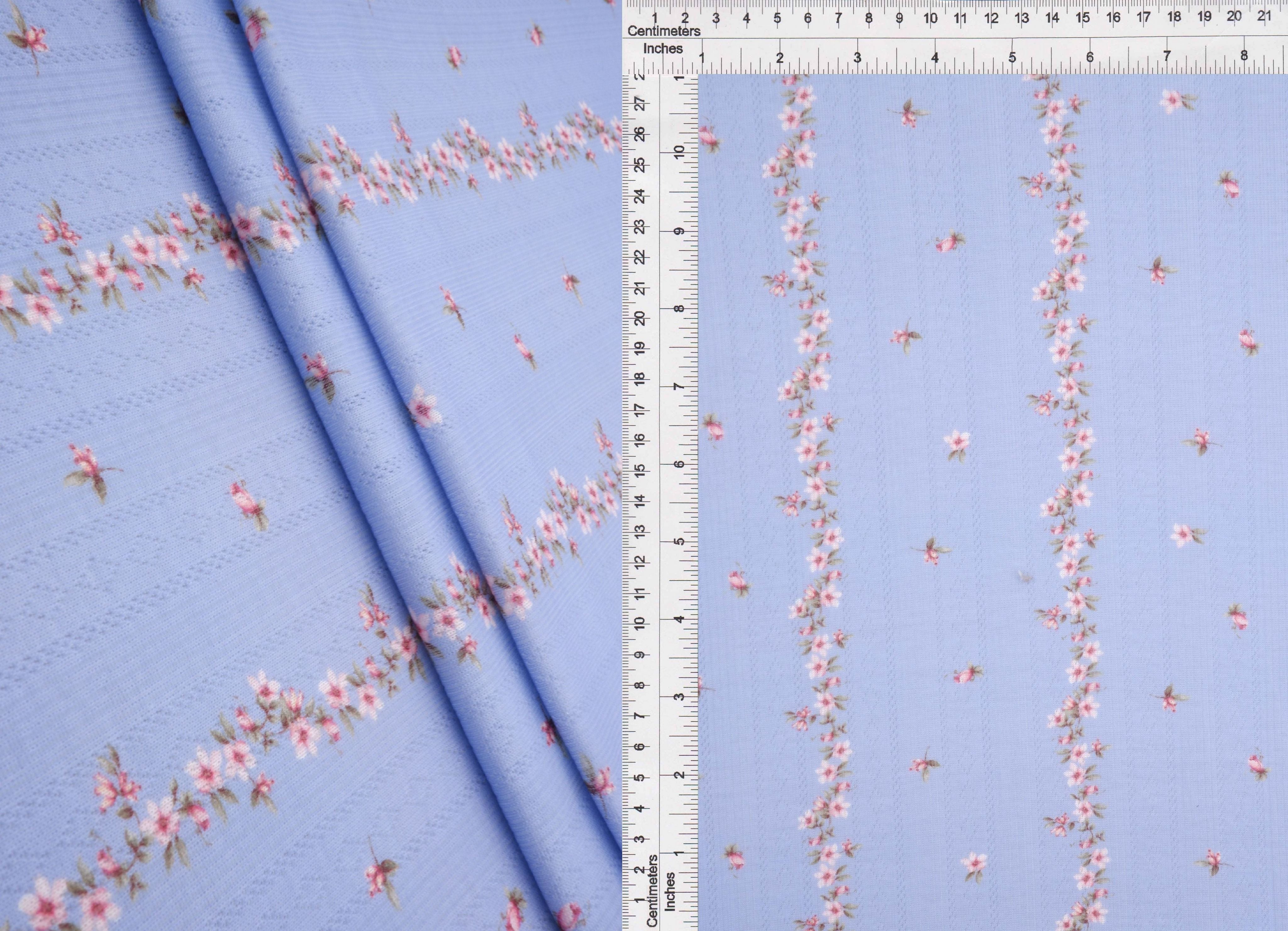 Ditsy Floral Pointelle Print Fabric KNT4653-MS11543