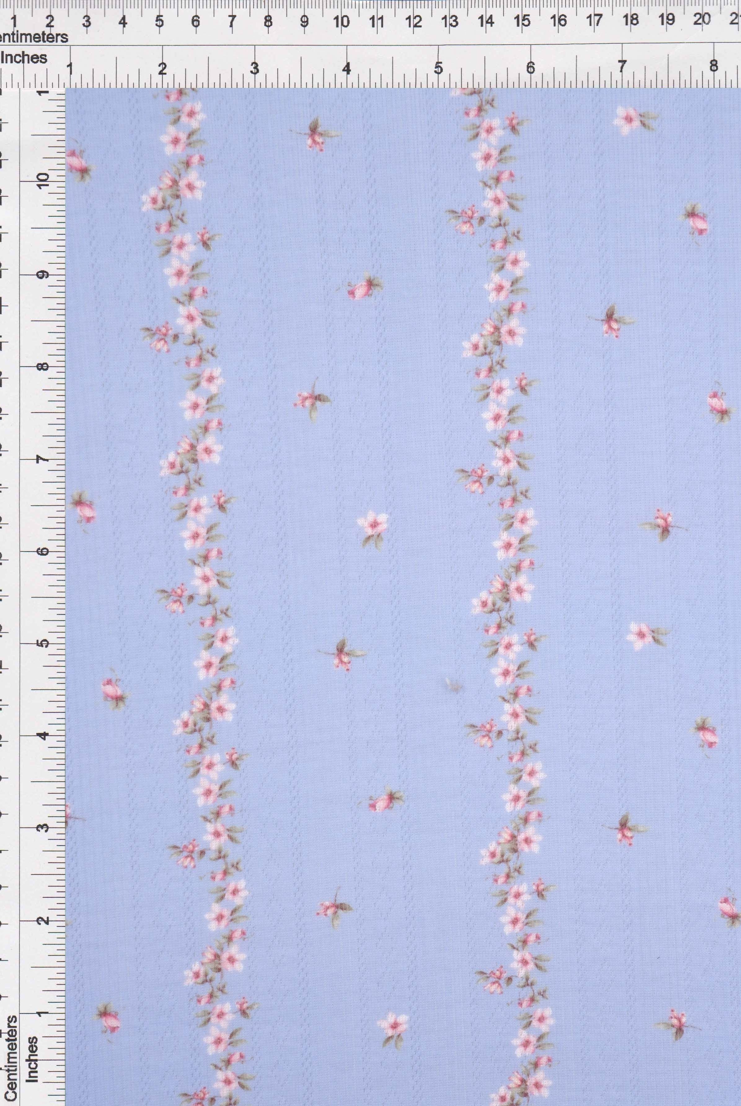 Ditsy Floral Pointelle Print Fabric KNT4653-MS11543