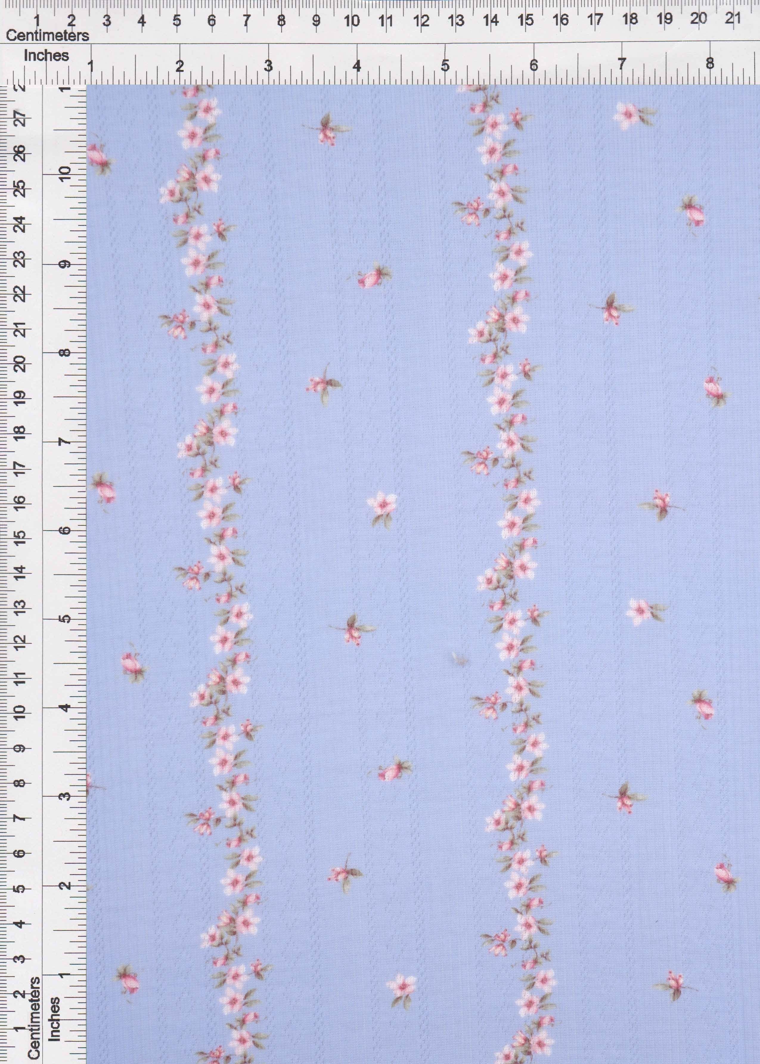Ditsy Floral Pointelle Print Fabric KNT4653-MS11543