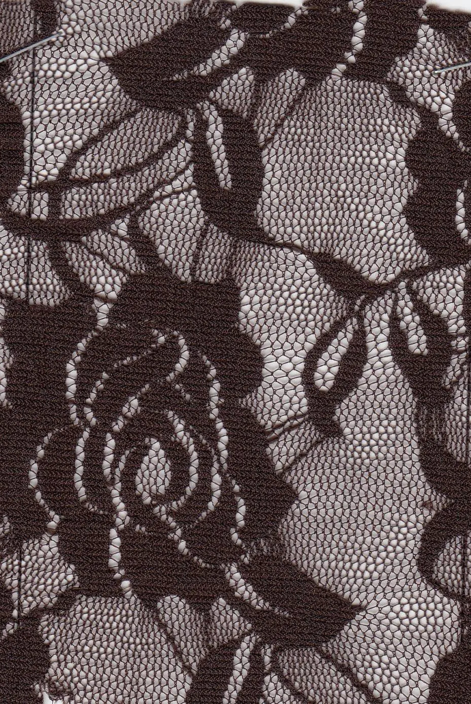 LACE1379 SOLID BROWN DK LACE