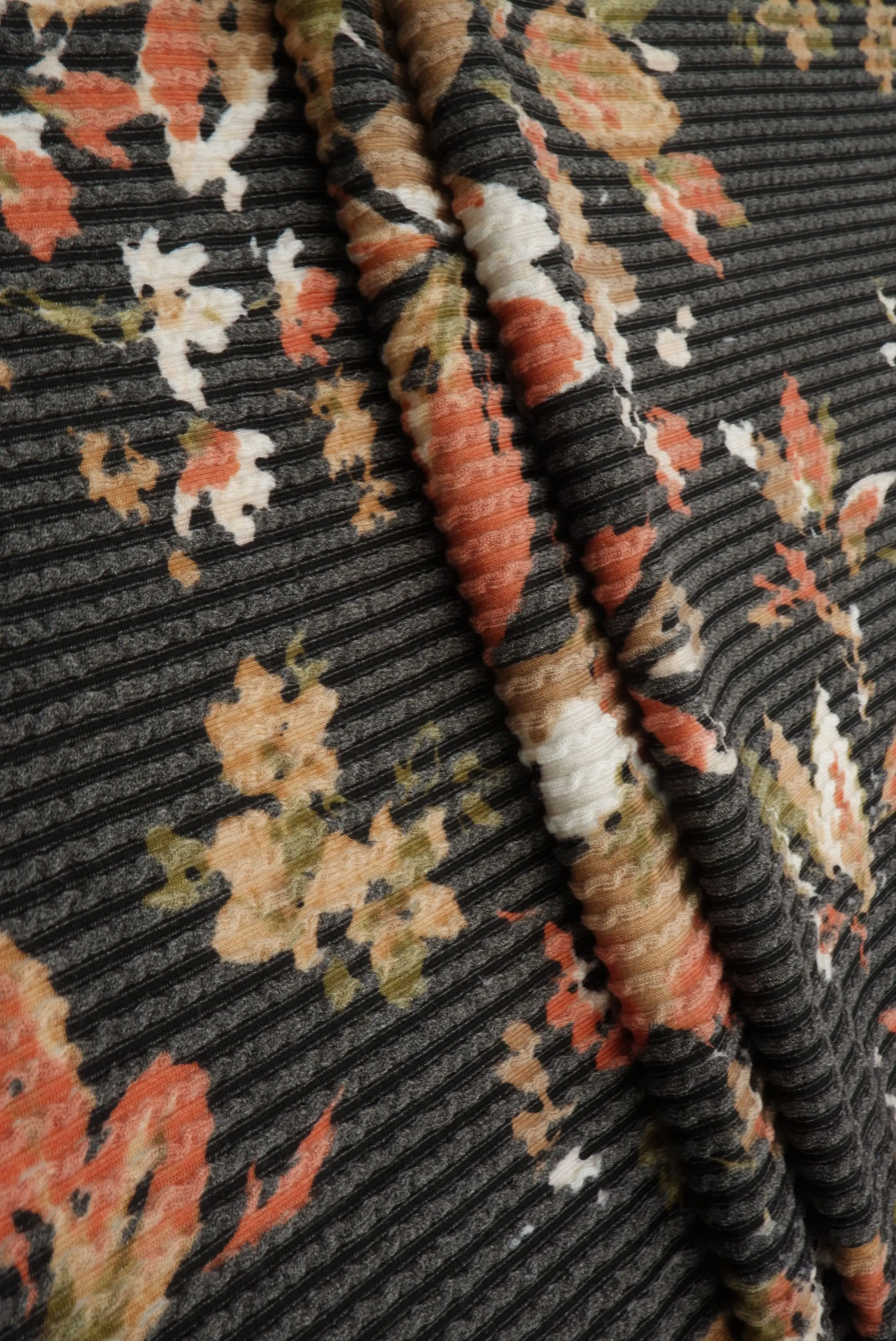 KNT4463-MS11312 BLACK ACTIVEWEAR BOTTOMS DOUBLE KNIT DRESS FLORAL JACQUARD PANTS POLYESTER RAYON RIB SKIRTS SOLID SPANDEX STRETCH TOPS URBAN