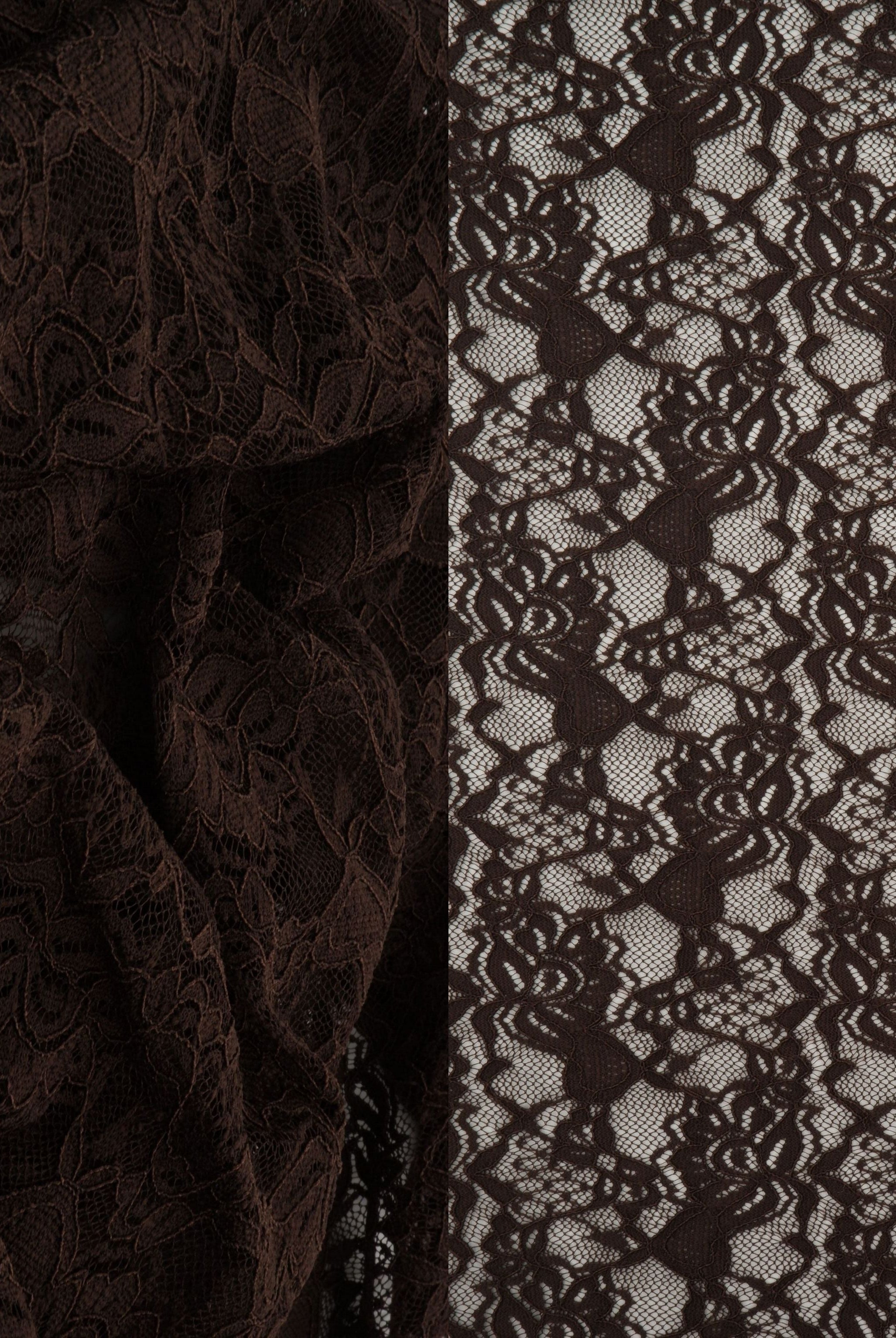 Floral Double Border Lace Fabric - LACE4478