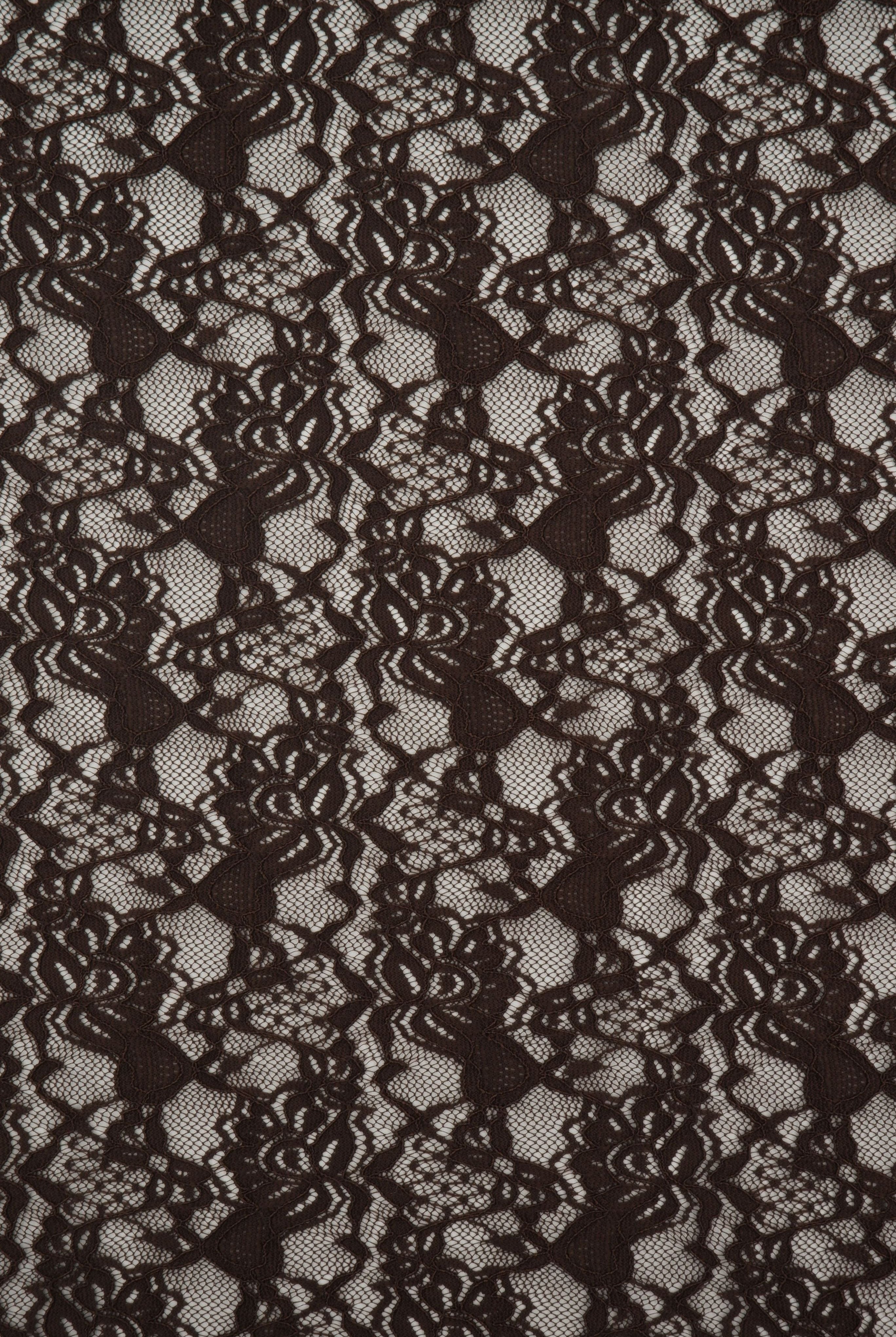 Floral Double Border Lace Fabric - LACE4478