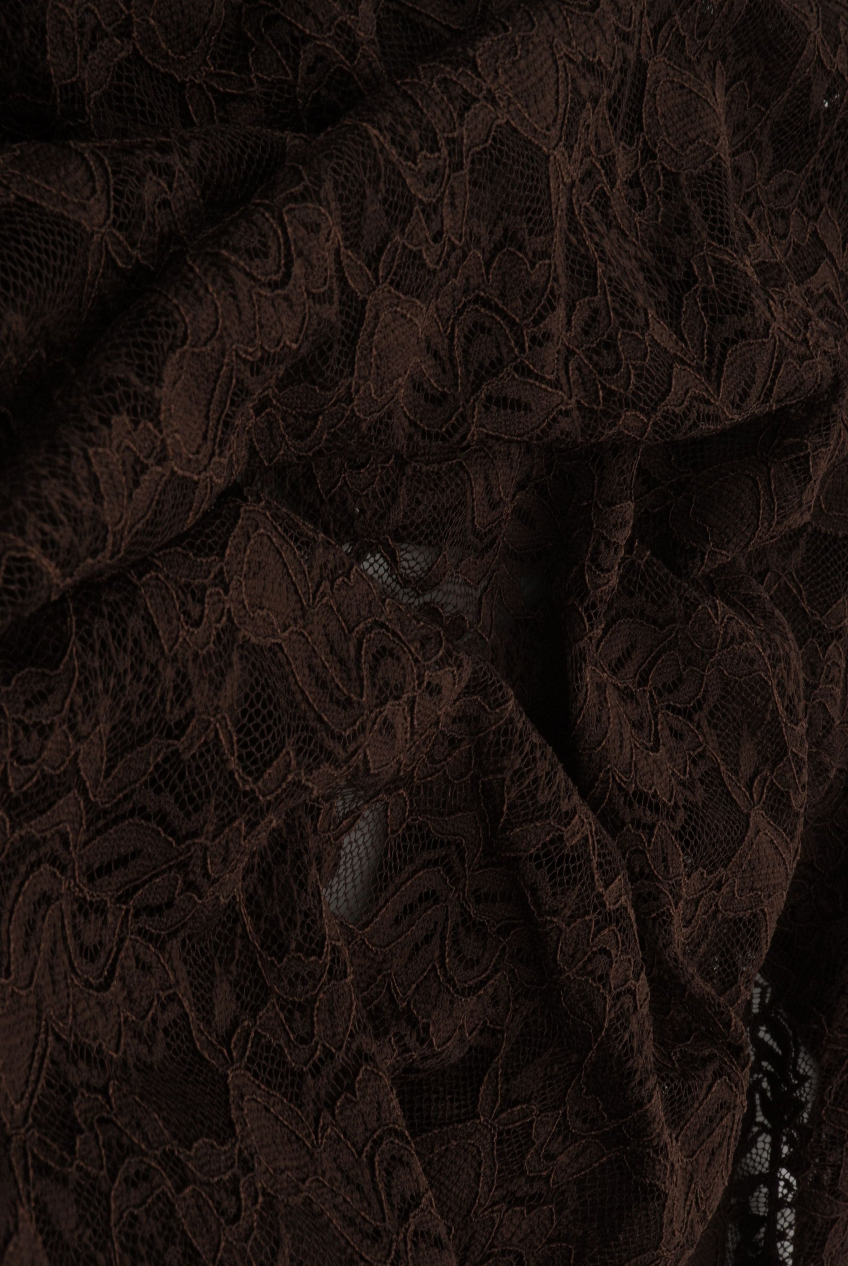 Floral Double Border Lace Fabric - LACE4478