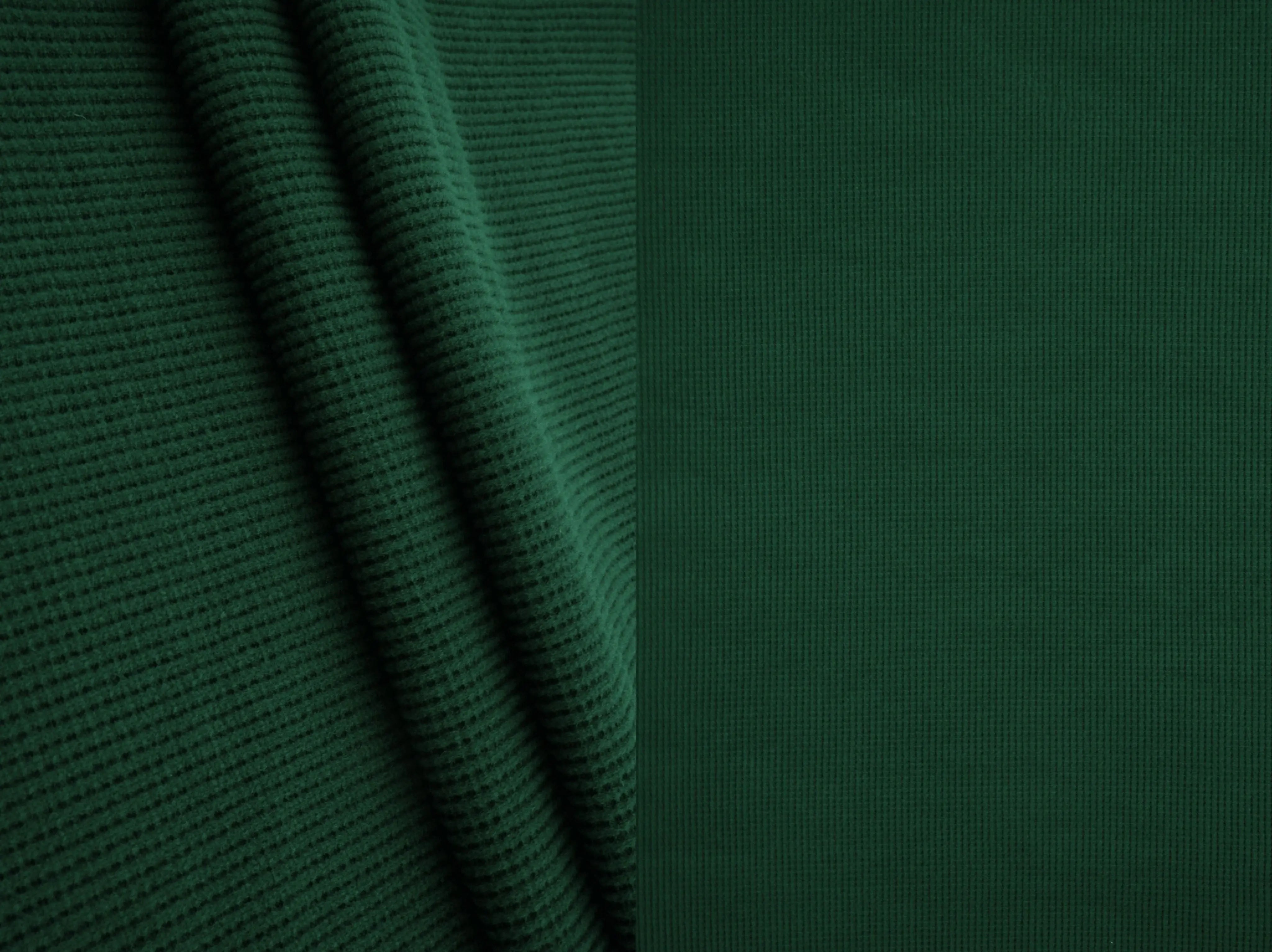 KNT4612 HUNTER GREEN BOTTOMS KNIT NO-PRINT PANTS SKIRTS SOLID-B STRETCH SWEATER SWEATSHIRT TOPS TUNICS WAFFLE