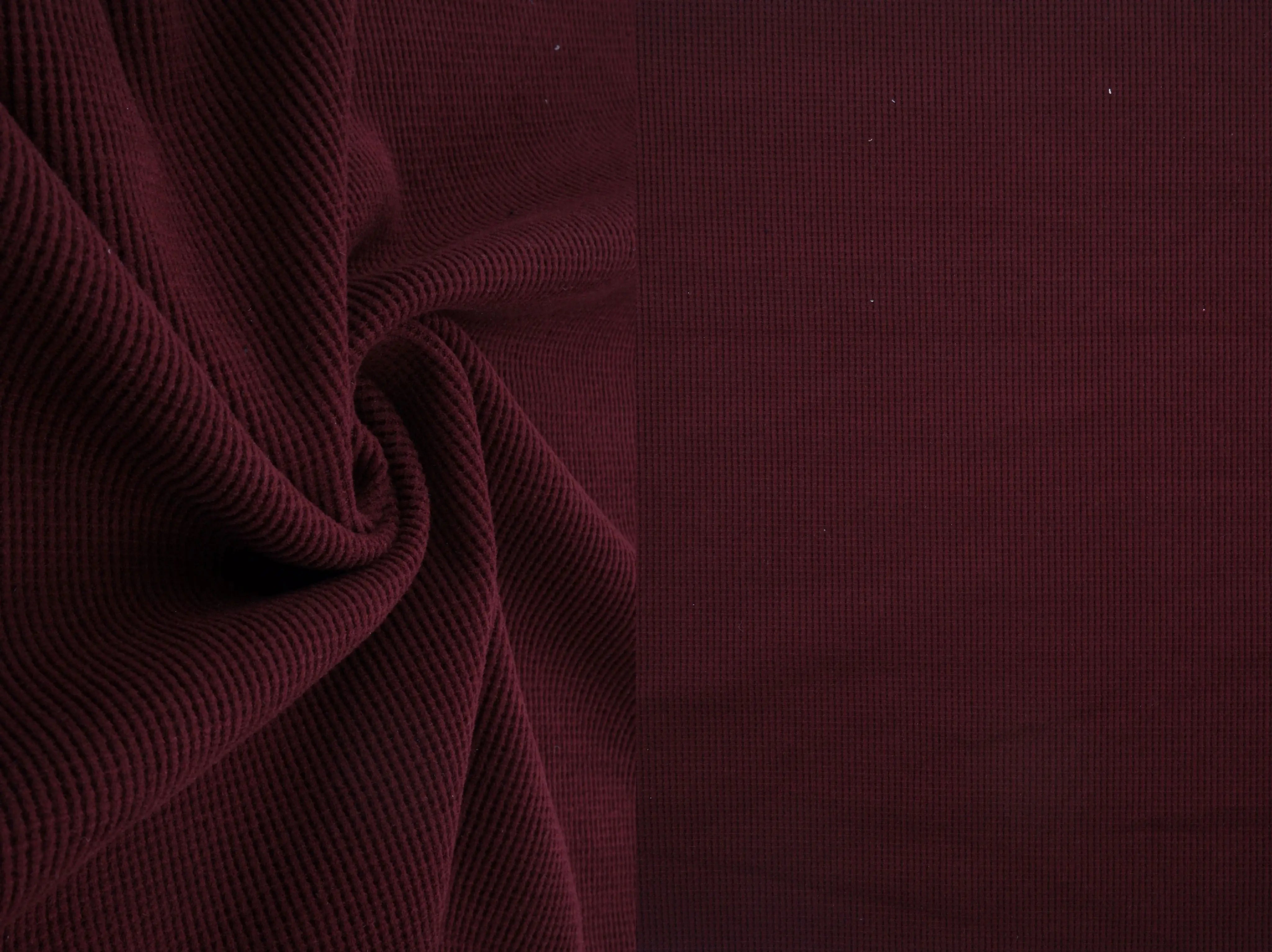 KNT4612 BURGUNDY BOTTOMS KNIT NO-PRINT PANTS SKIRTS SOLID-B STRETCH SWEATER SWEATSHIRT TOPS TUNICS WAFFLE