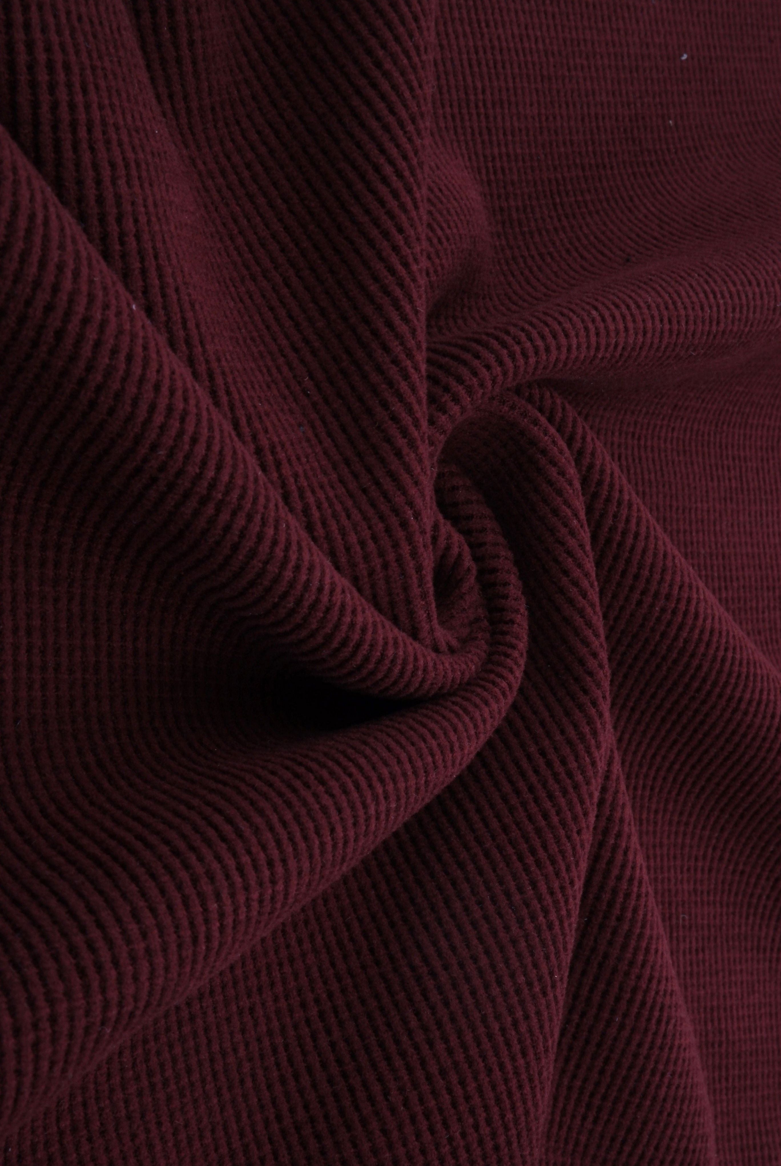 Solid Fleece Waffle Knit Fabric - KNT4612