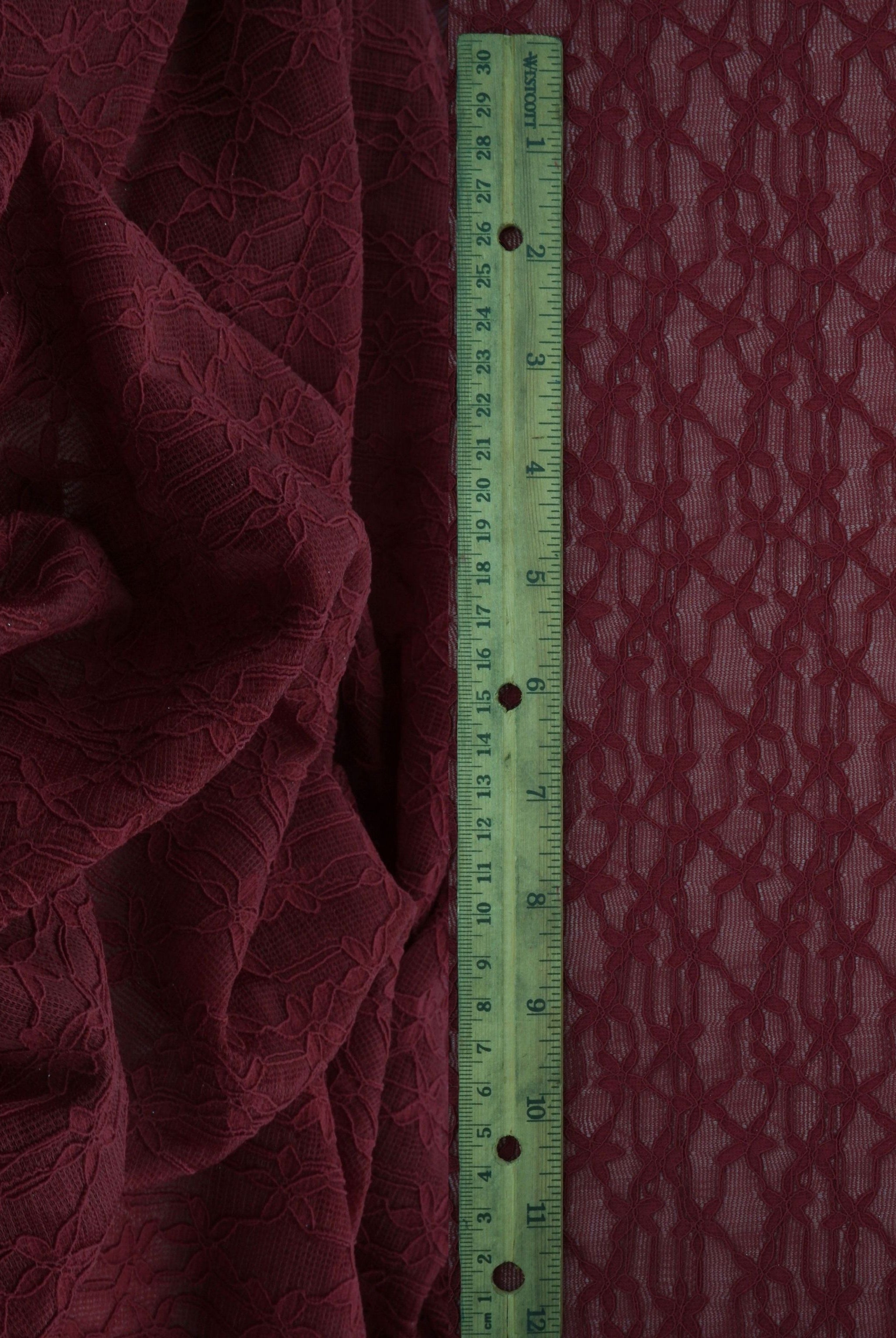 LACE4511 BURGUNDY BLOUSE BOTTOMS DITSY DRESS FLOWER LACE NYLON PANTS SKIRTS SOLID-B SPANDEX TOPS