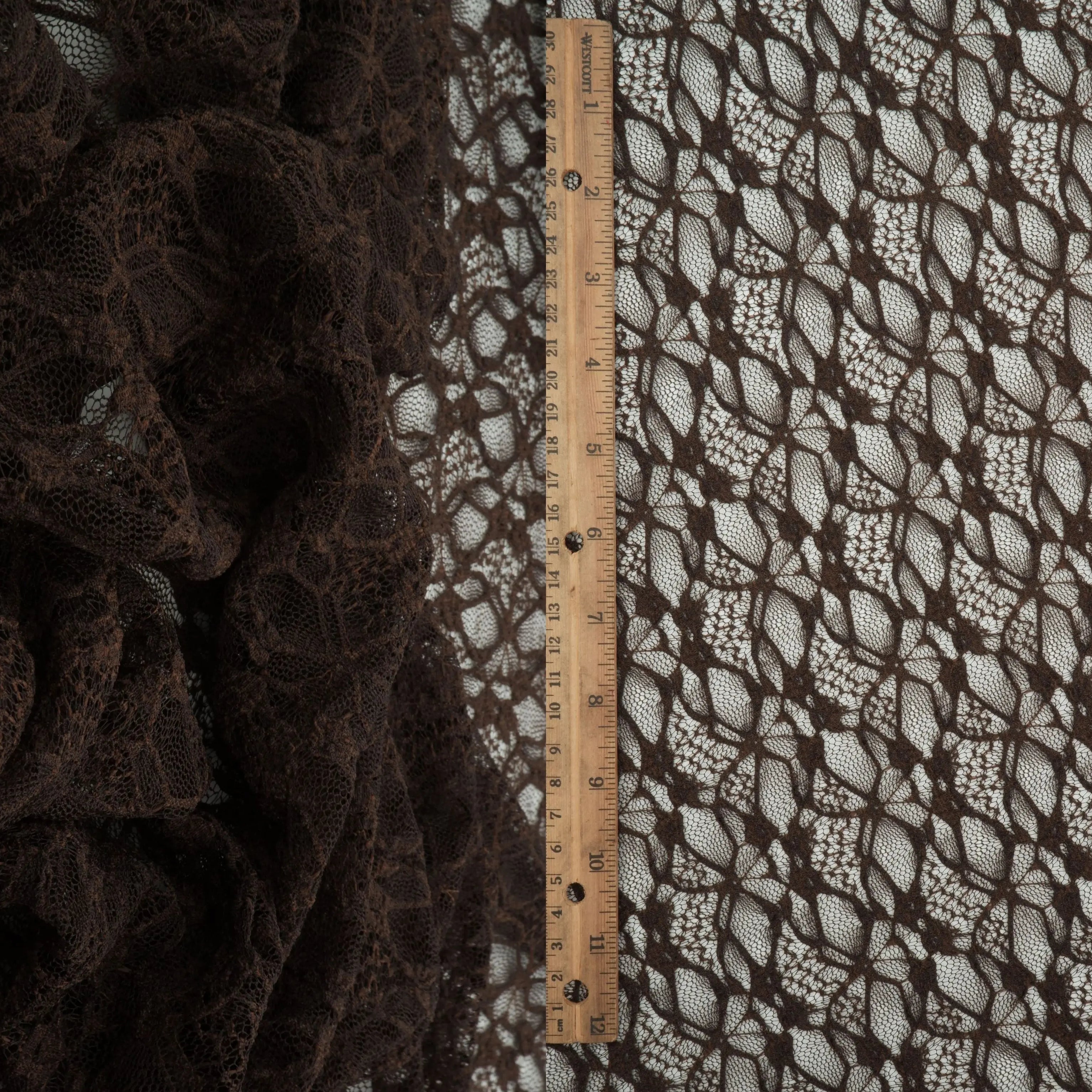 LACE4661 BROWN KNIT