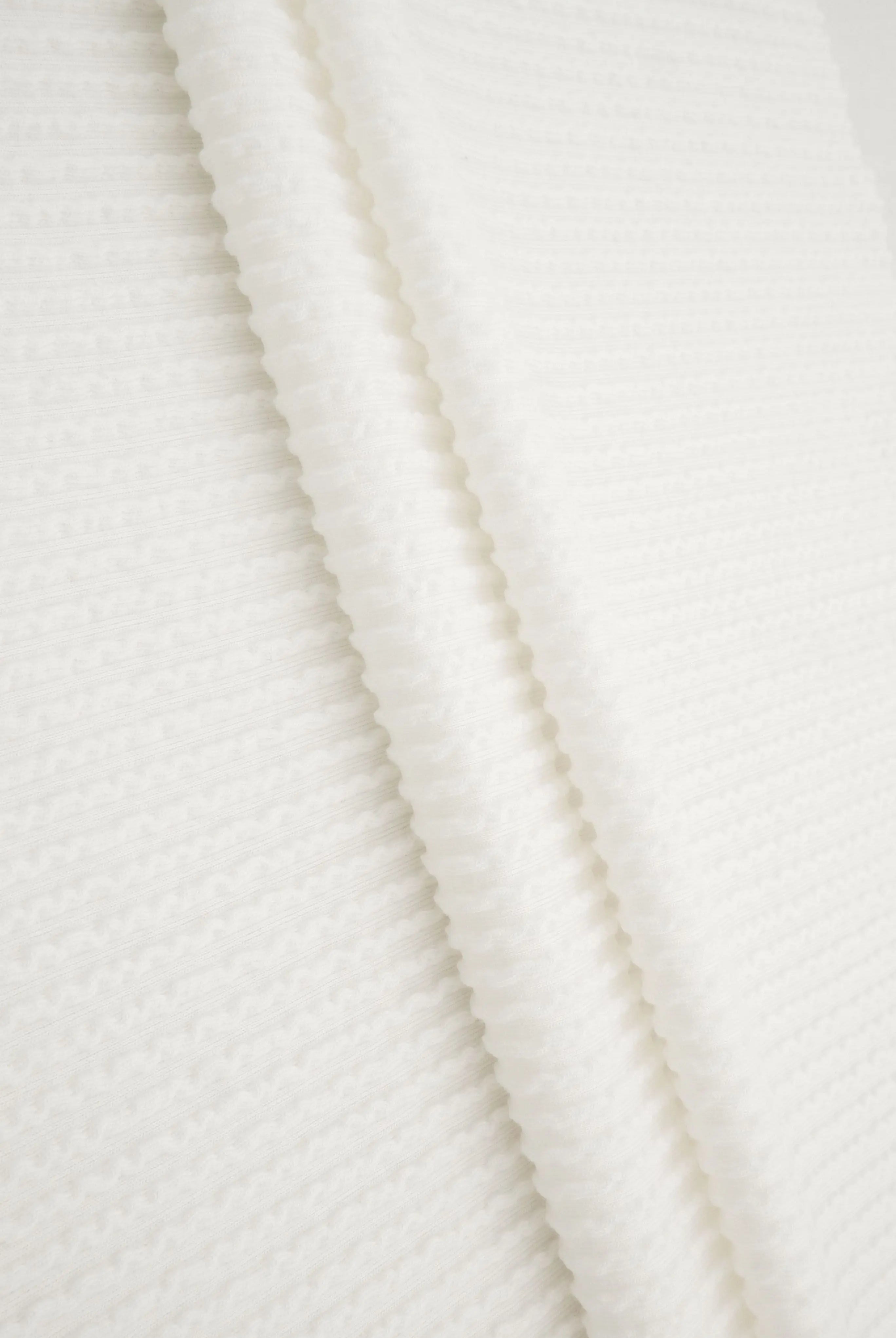 KNT4463 IVORY PFP BODYSUIT BOTTOMS CAMI DOUBLE KNIT DRESS JACQUARD LOUNGEWEAR NO-PRINT PANTS POLYESTER RAYON RIB SOLID SPANDEX STRETCH SWEATER T-SHIRT URBAN