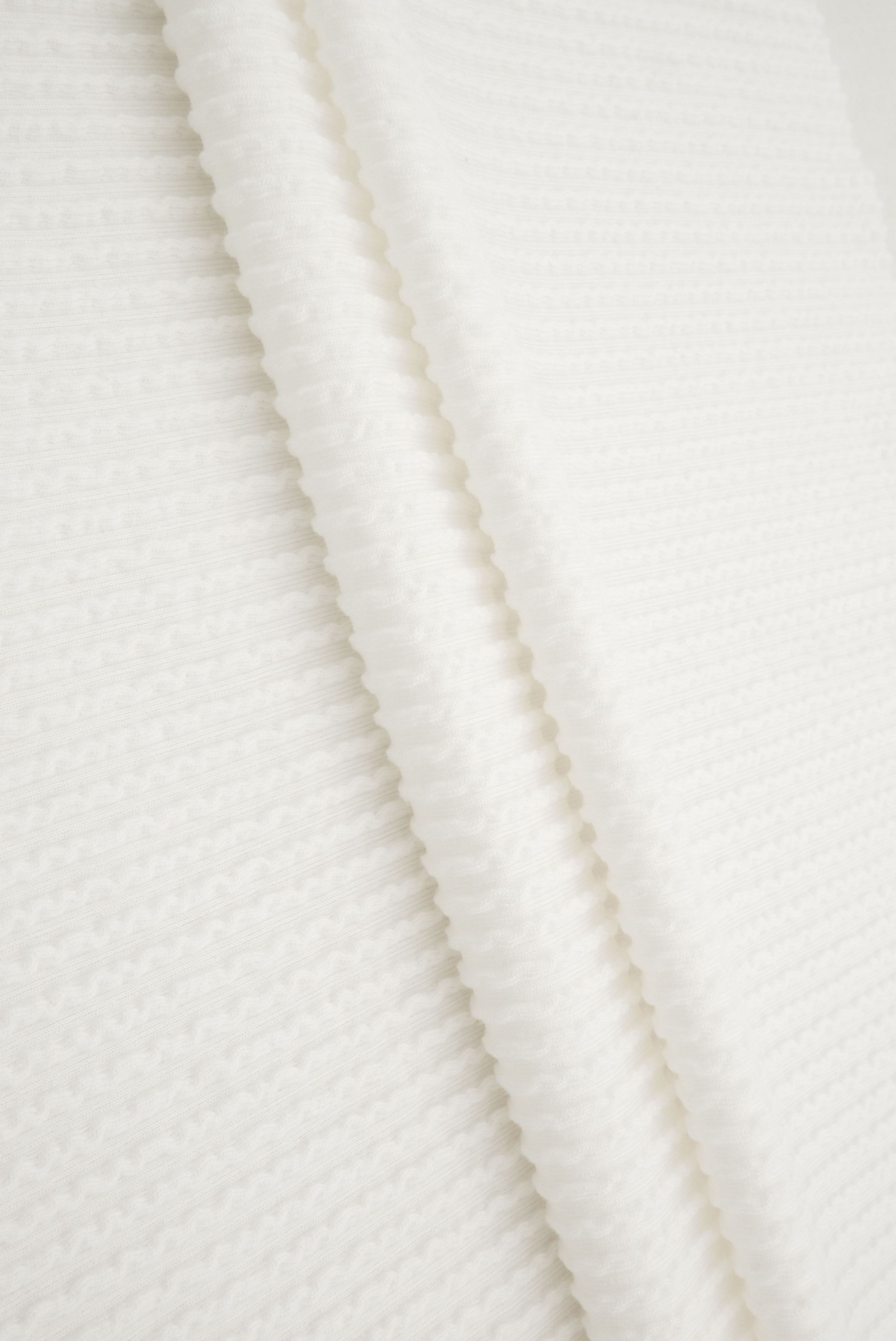 KNT4463 IVORY PFP BODYSUIT BOTTOMS CAMI DOUBLE KNIT DRESS JACQUARD LOUNGEWEAR NO-PRINT PANTS POLYESTER RAYON RIB SOLID SPANDEX STRETCH SWEATER T-SHIRT URBAN