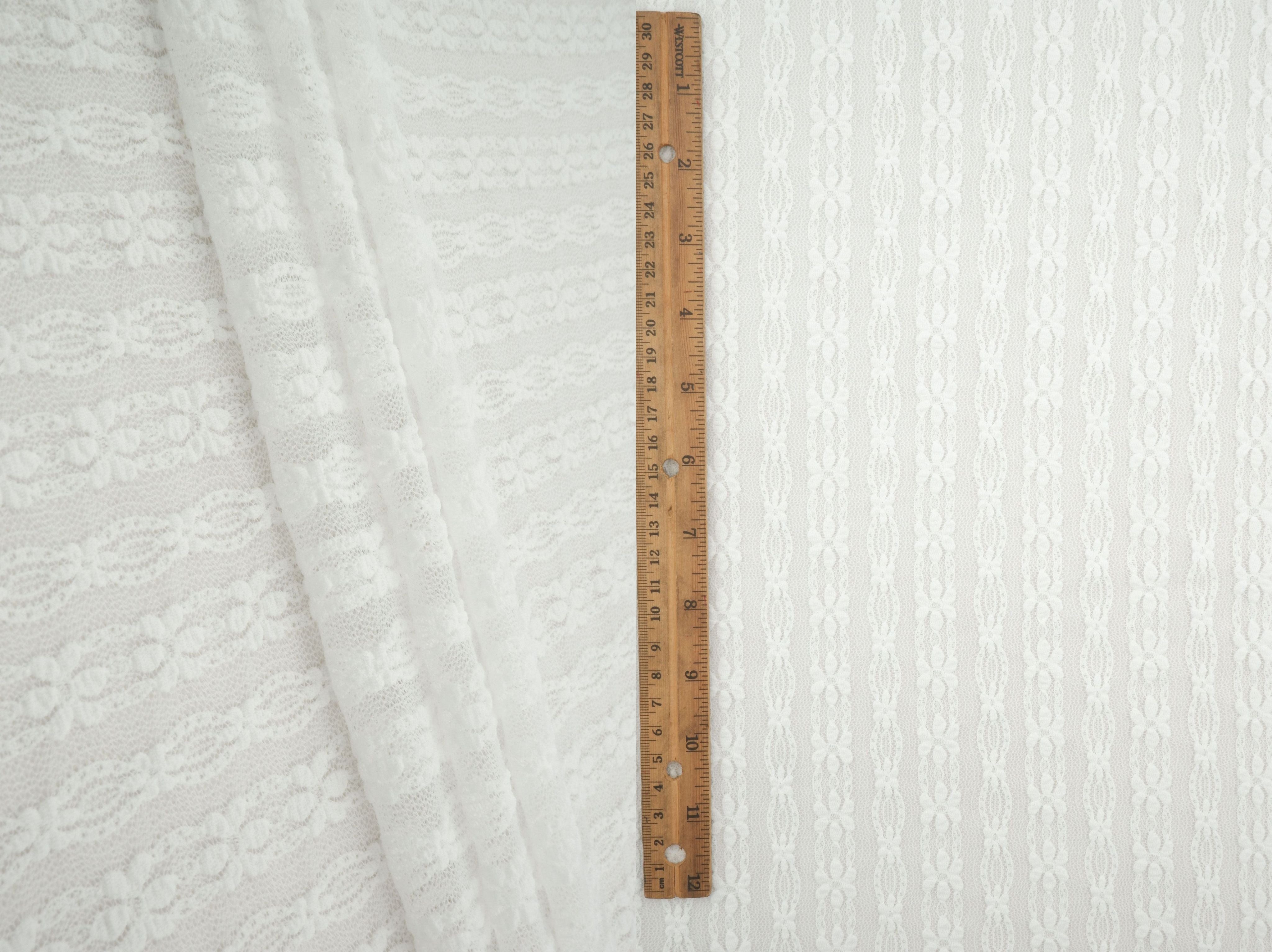 Ditsy Flower Stripe Nylon Spandex Lace LACE4663