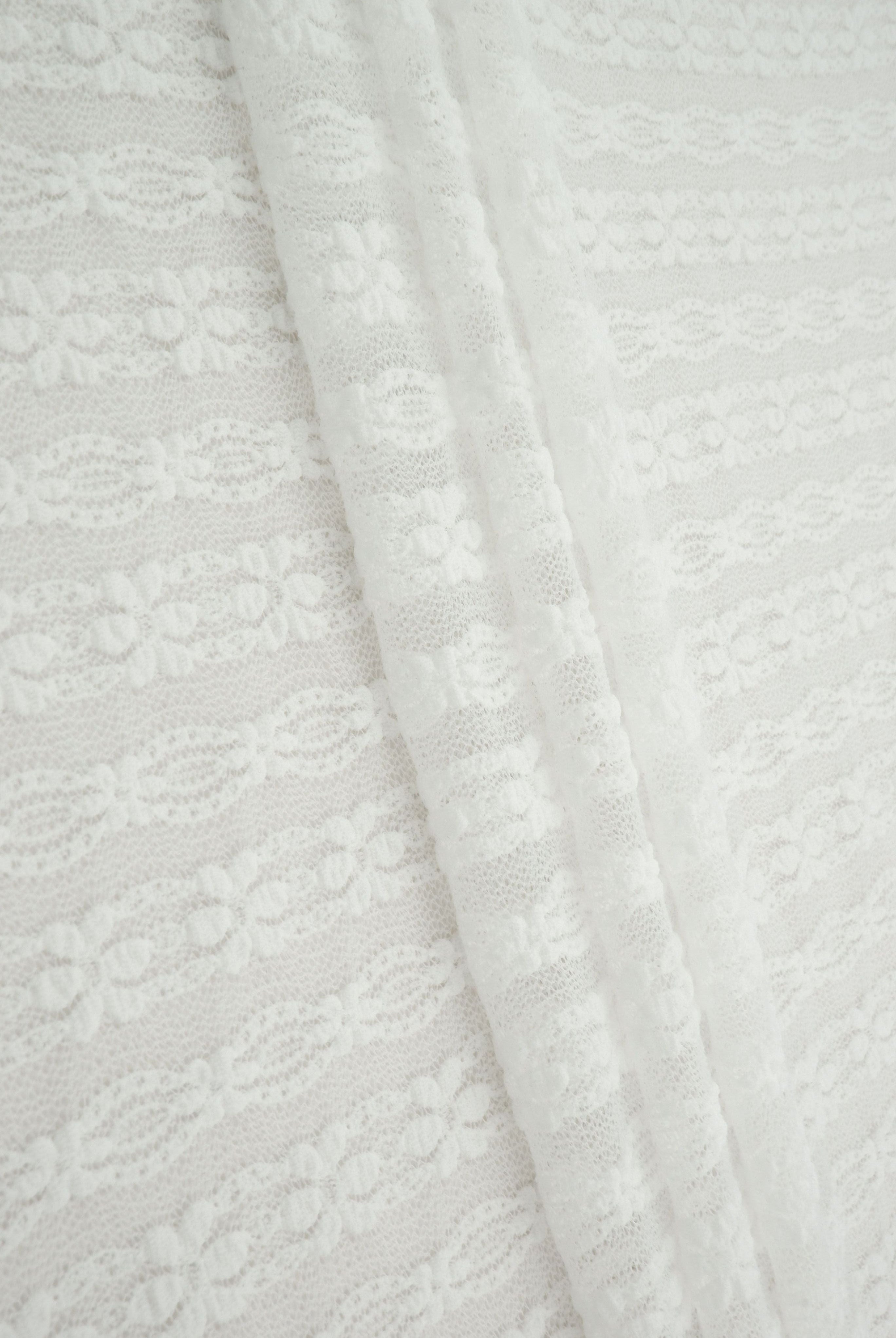 Ditsy Flower Stripe Nylon Spandex Lace LACE4663