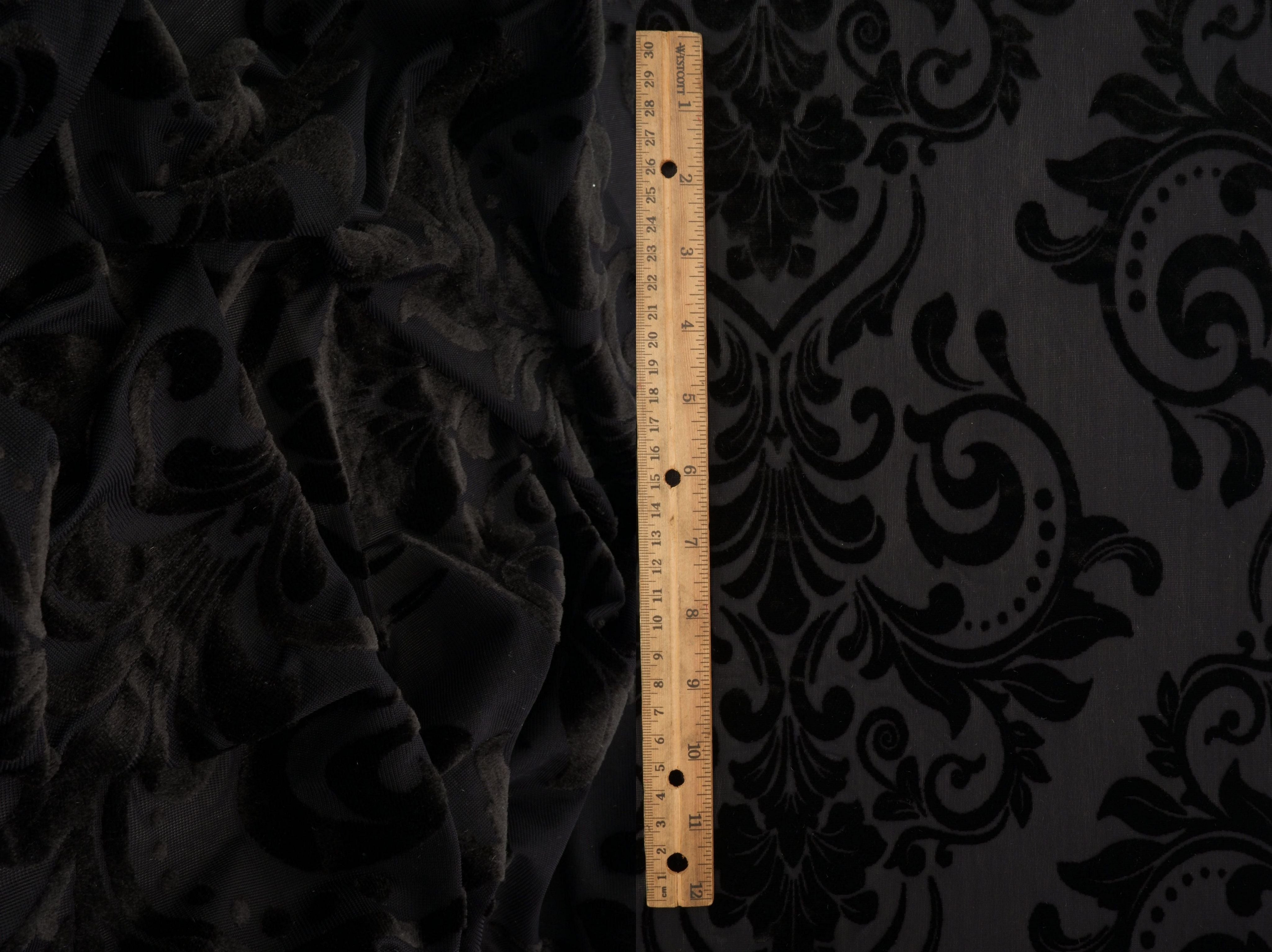 Damask Velvet Burnout Fabric KNT3869-MS11595