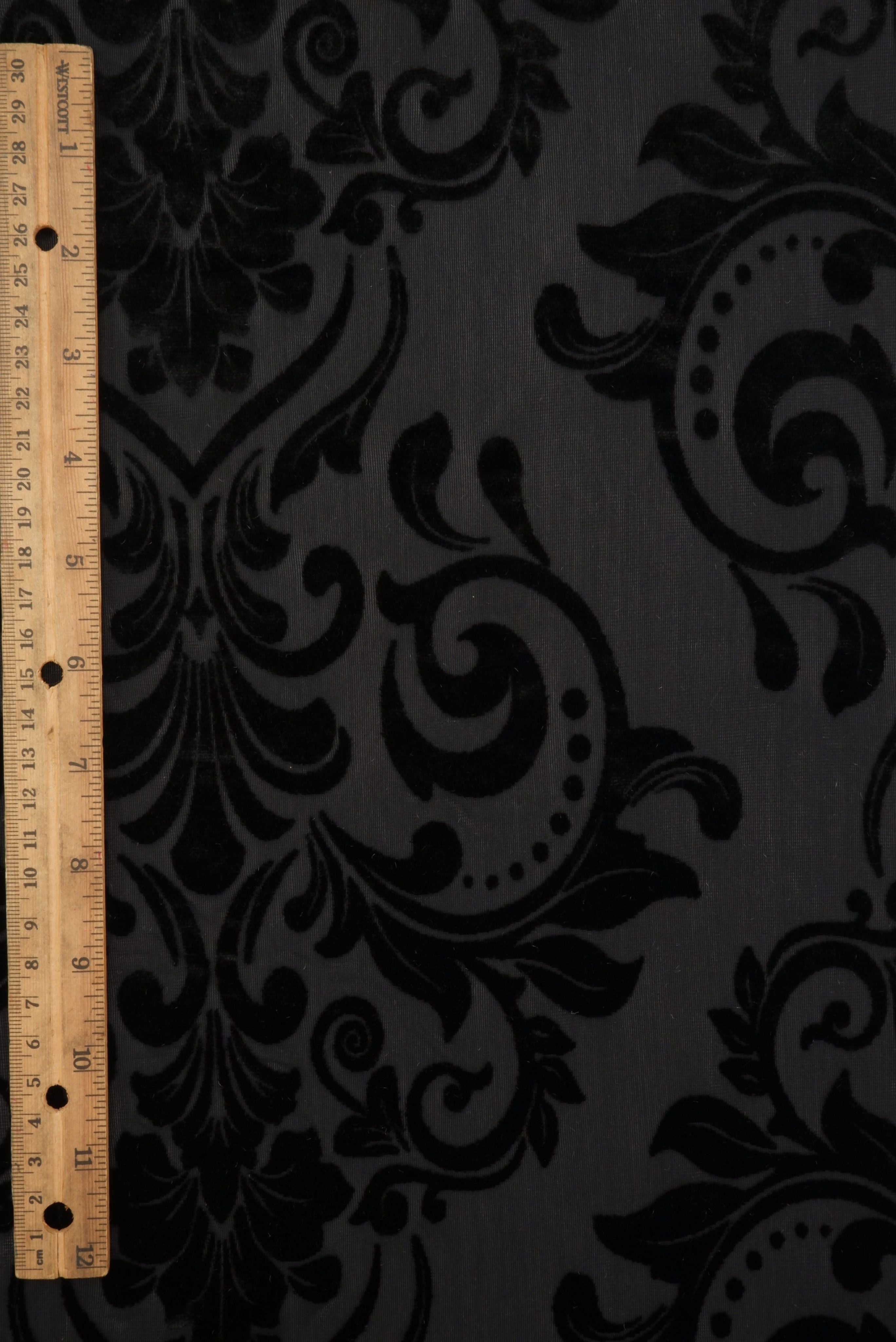 Damask Velvet Burnout Fabric KNT3869-MS11595