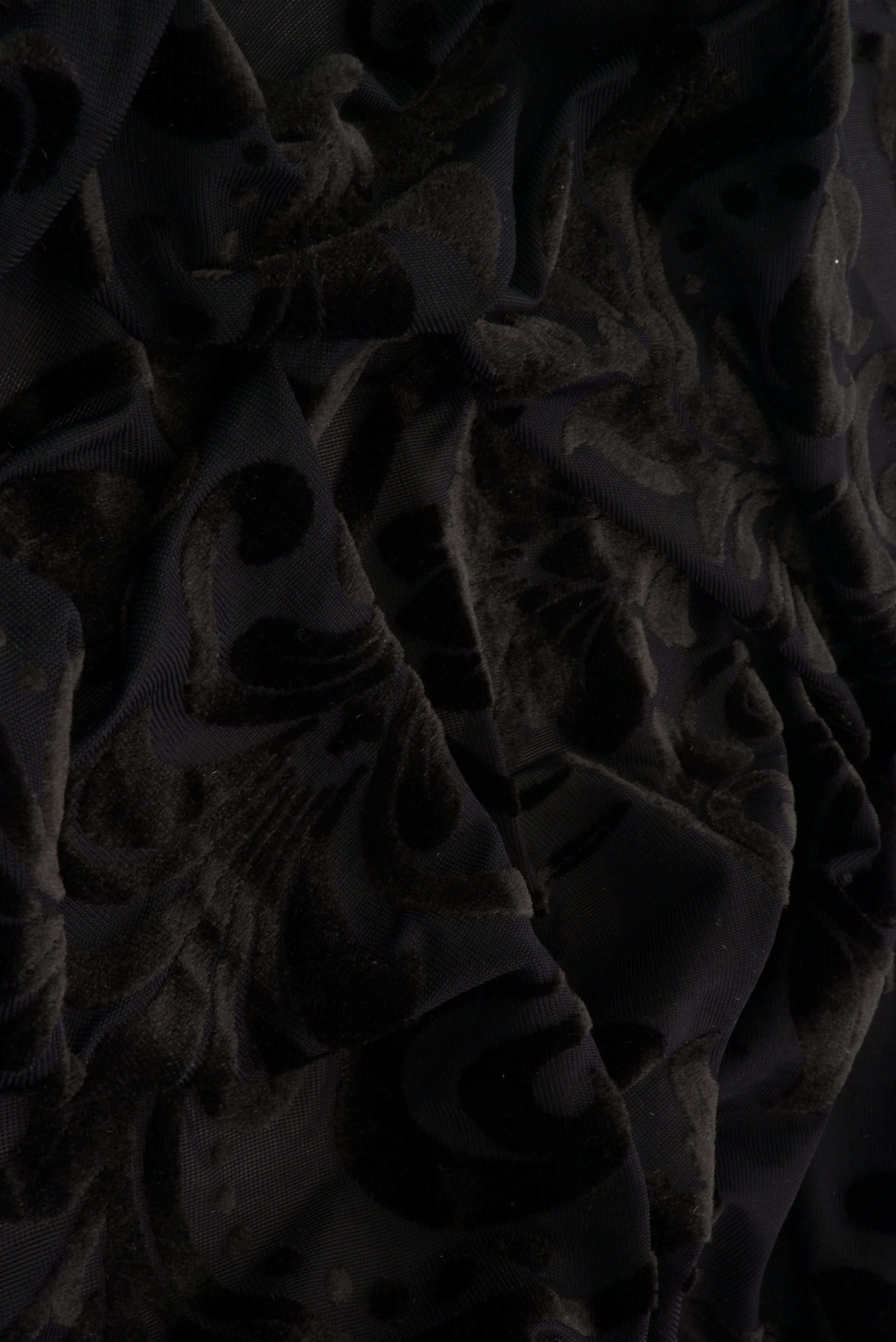 Damask Velvet Burnout Fabric KNT3869-MS11595