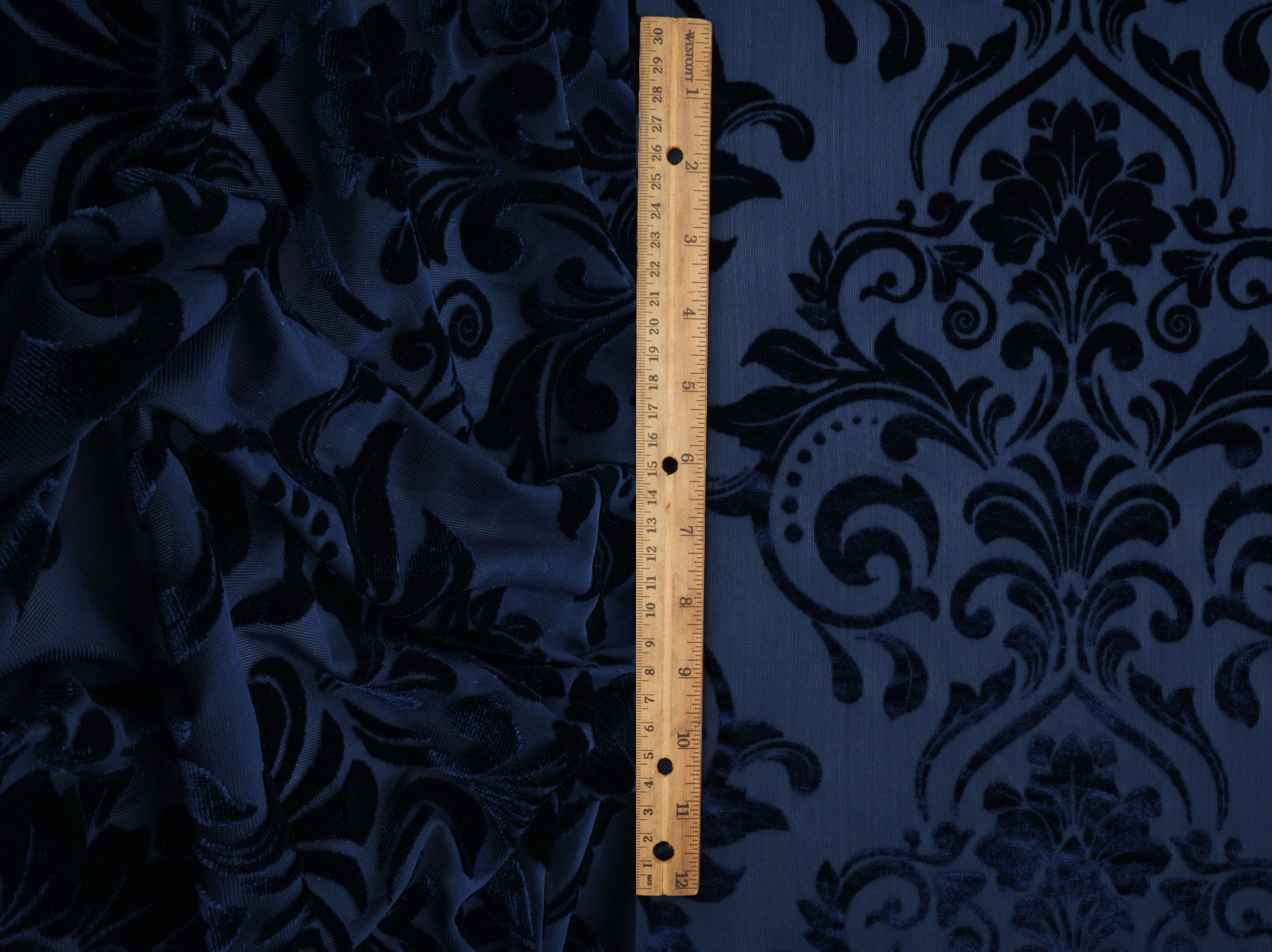 Damask Velvet Burnout Fabric KNT3869-MS11595