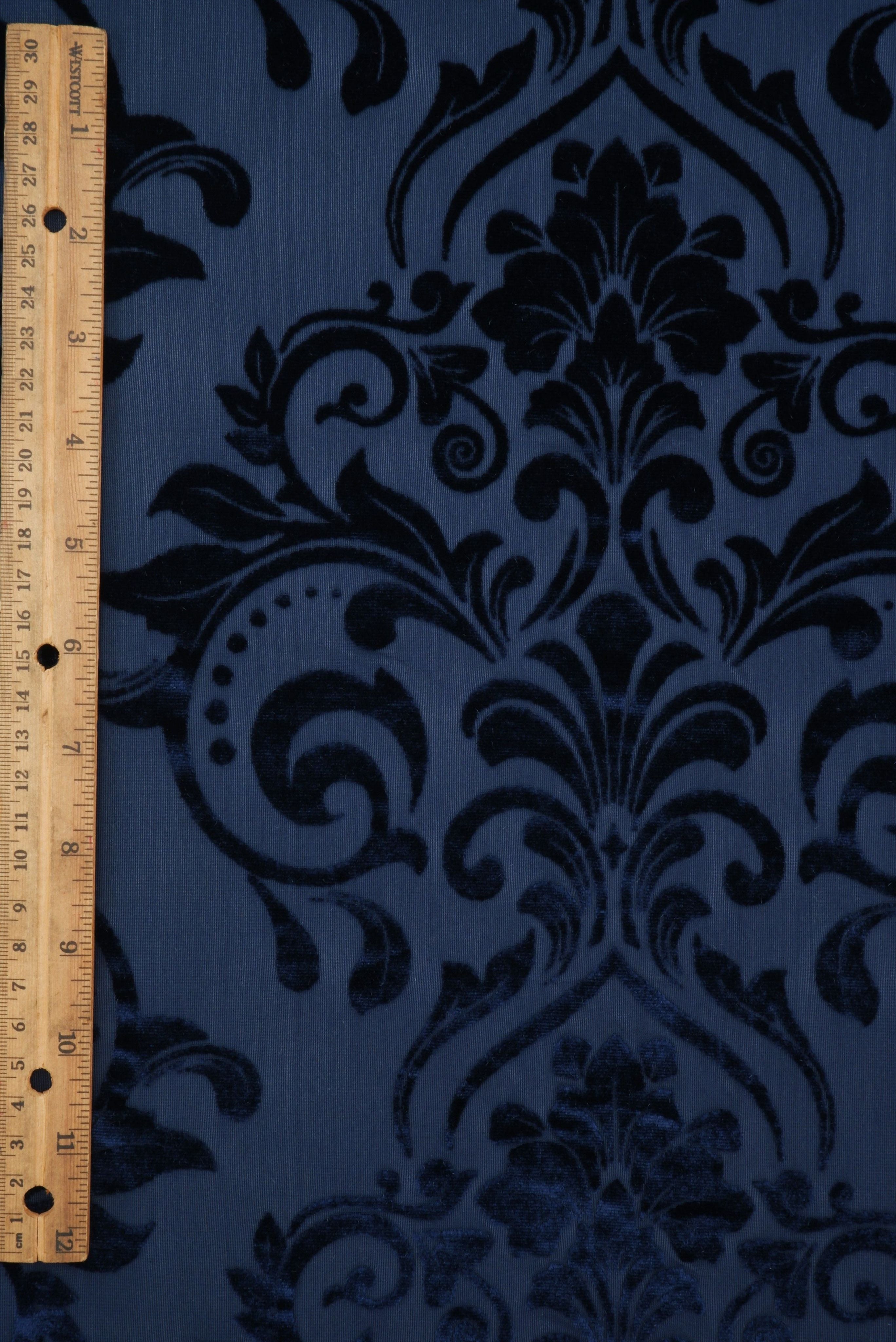 Damask Velvet Burnout Fabric KNT3869-MS11595