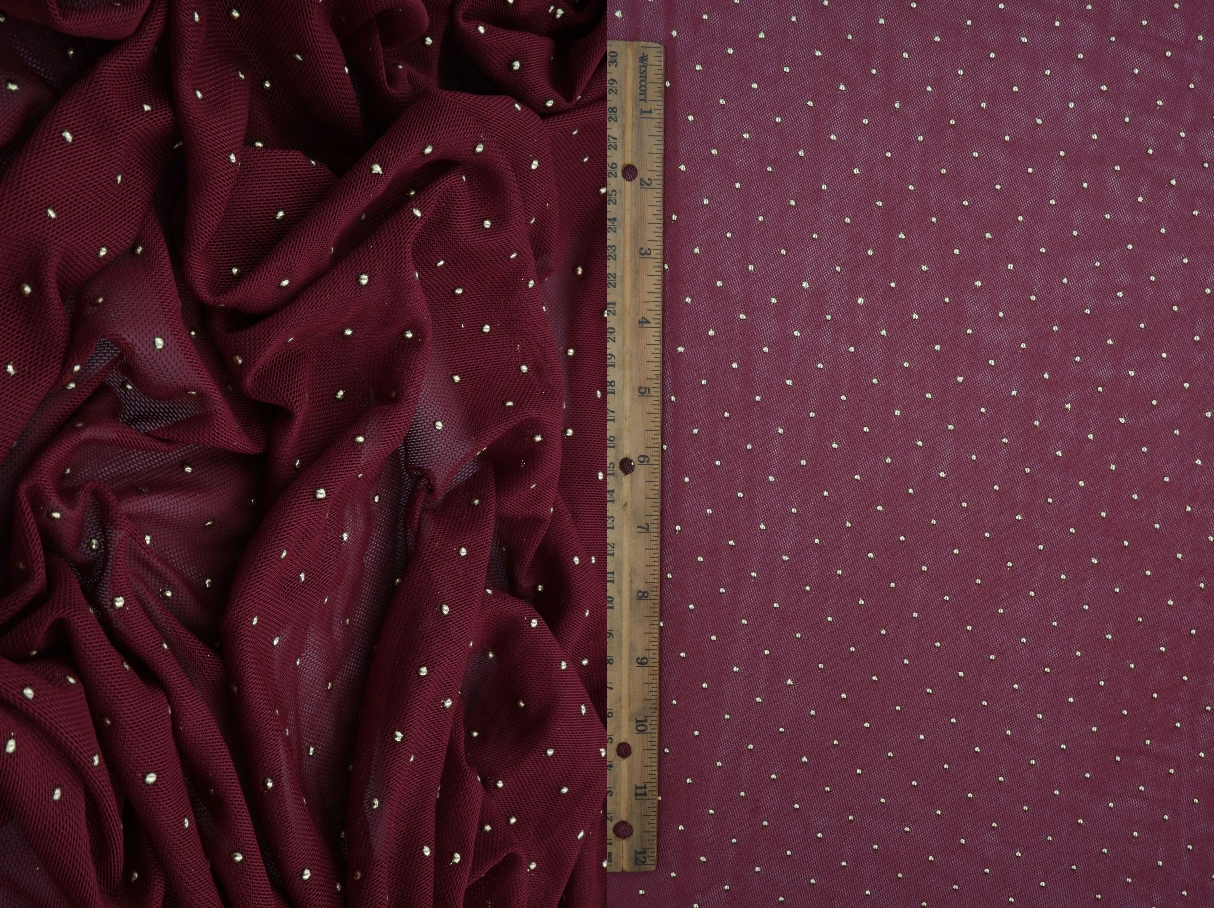 Foil Dot Stretch Mesh Fabric - MESH-4600