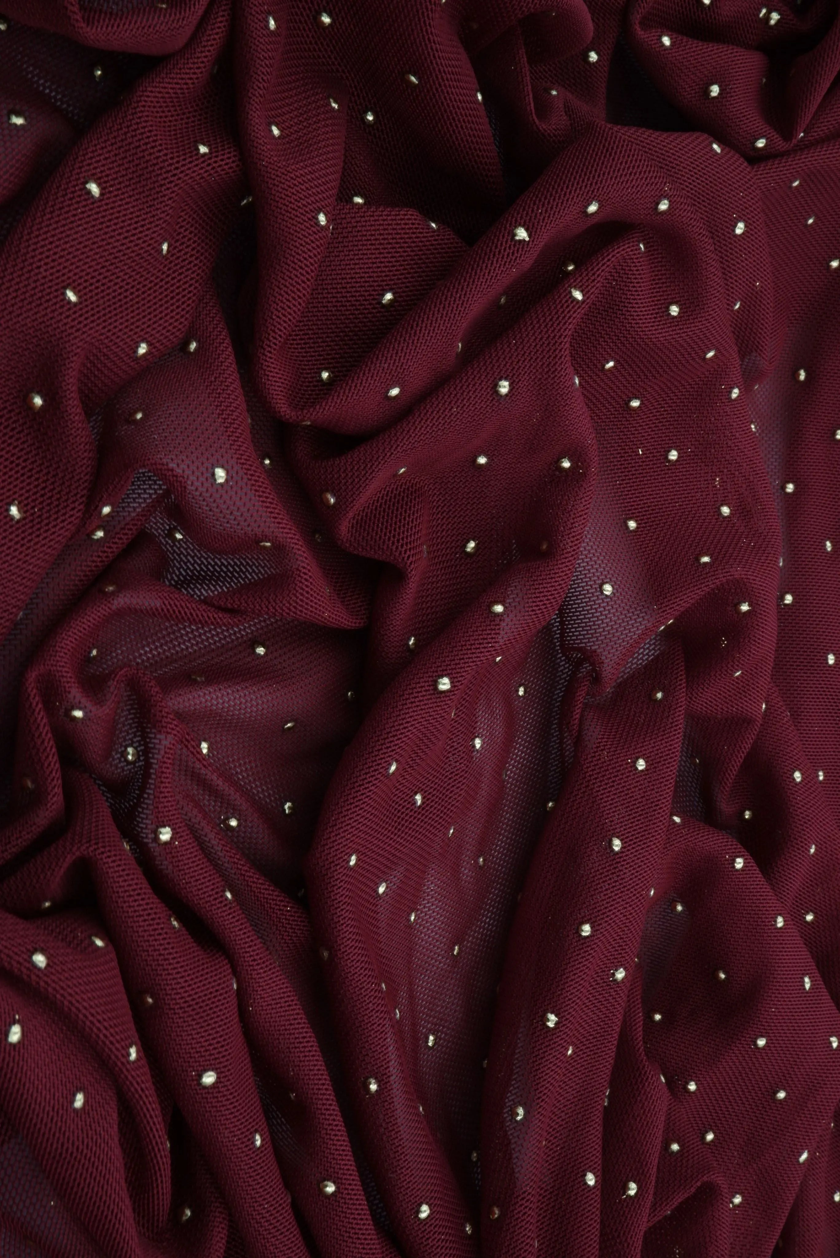 Foil Dot Stretch Mesh Fabric - MESH-4600