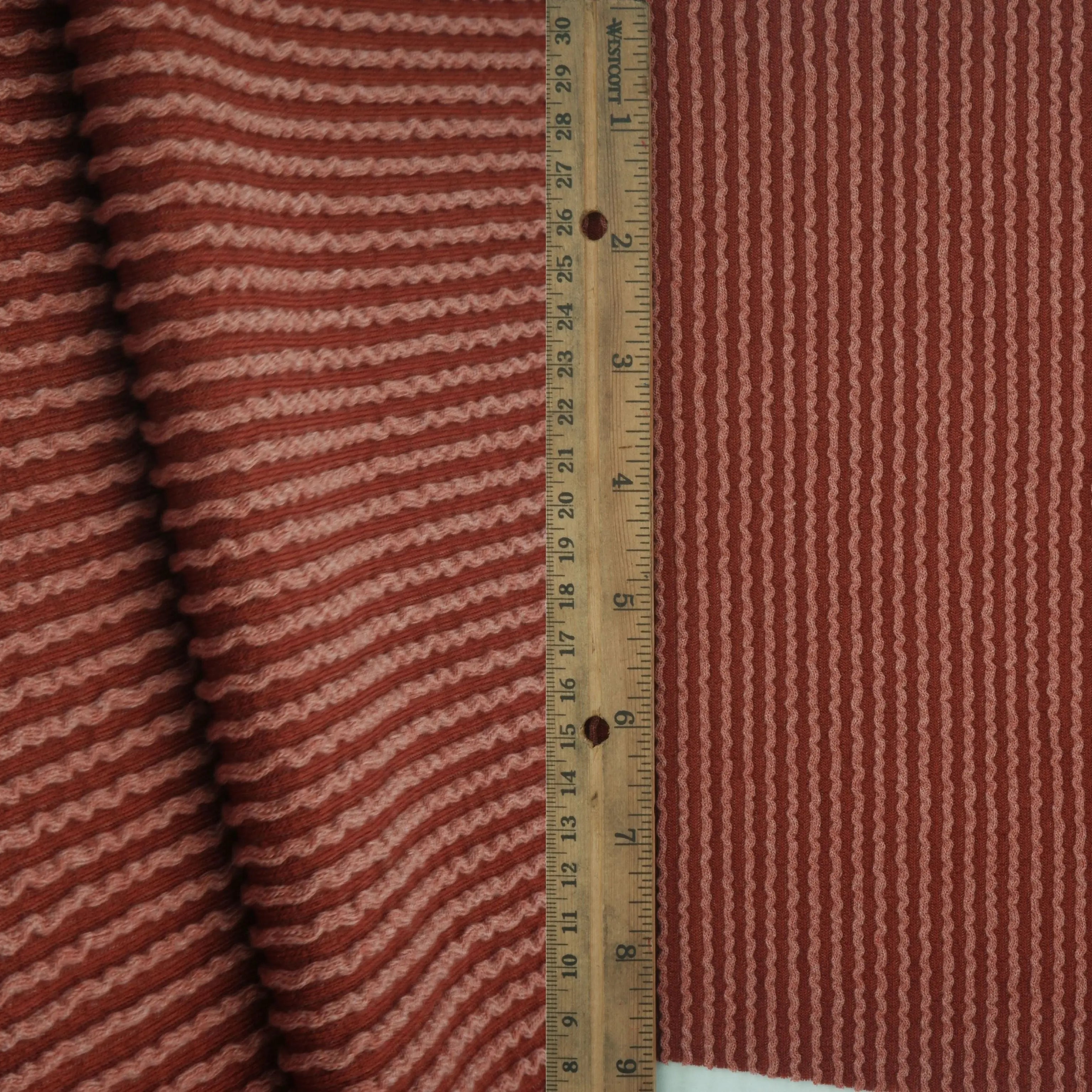 KNT4463 RUST DK BODYSUIT BOTTOMS CAMI DOUBLE KNIT DRESS JACQUARD LOUNGEWEAR NO-PRINT PANTS POLYESTER RAYON RIB SOLID SPANDEX STRETCH SWEATER T-SHIRT URBAN
