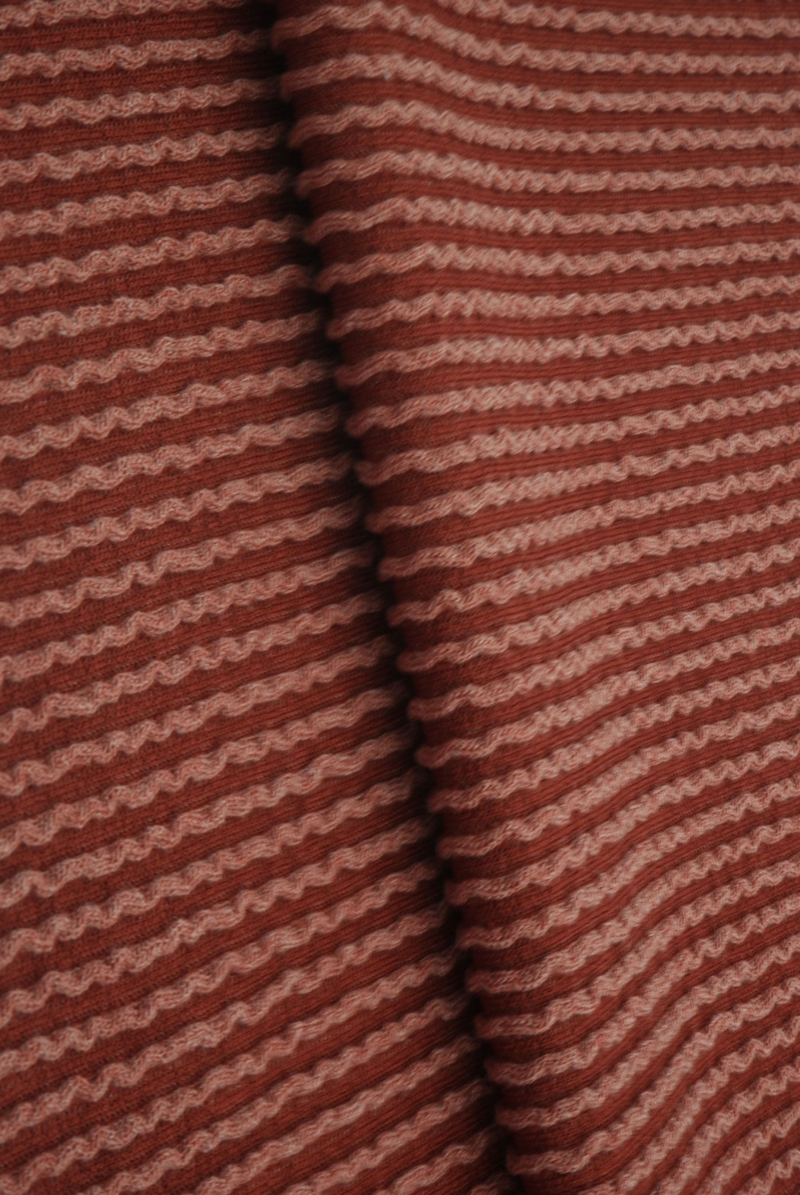 Jacquard Double Knit Rib Stretch Fabric - KNT4463