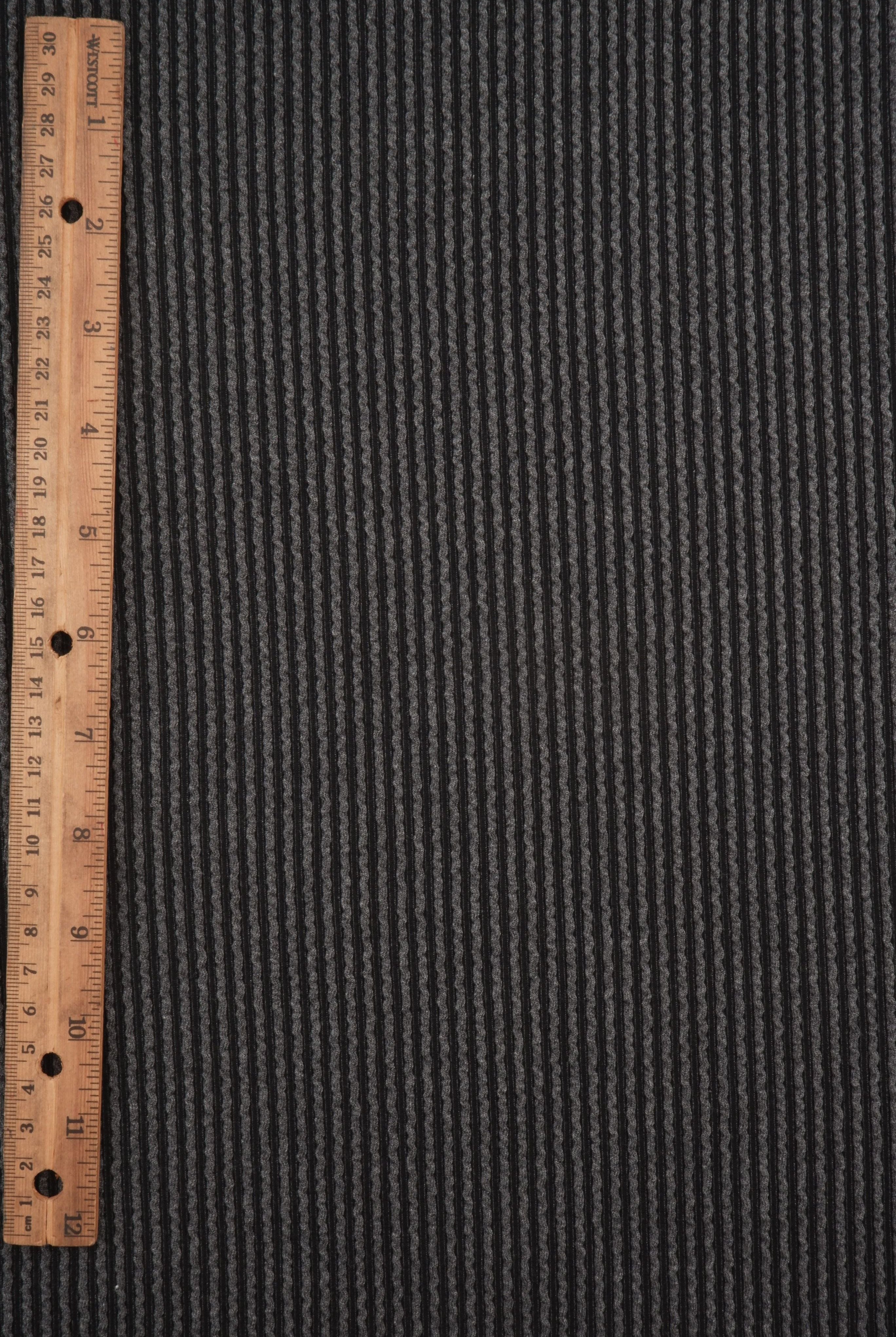 Jacquard Double Knit Rib Stretch Fabric - KNT4463