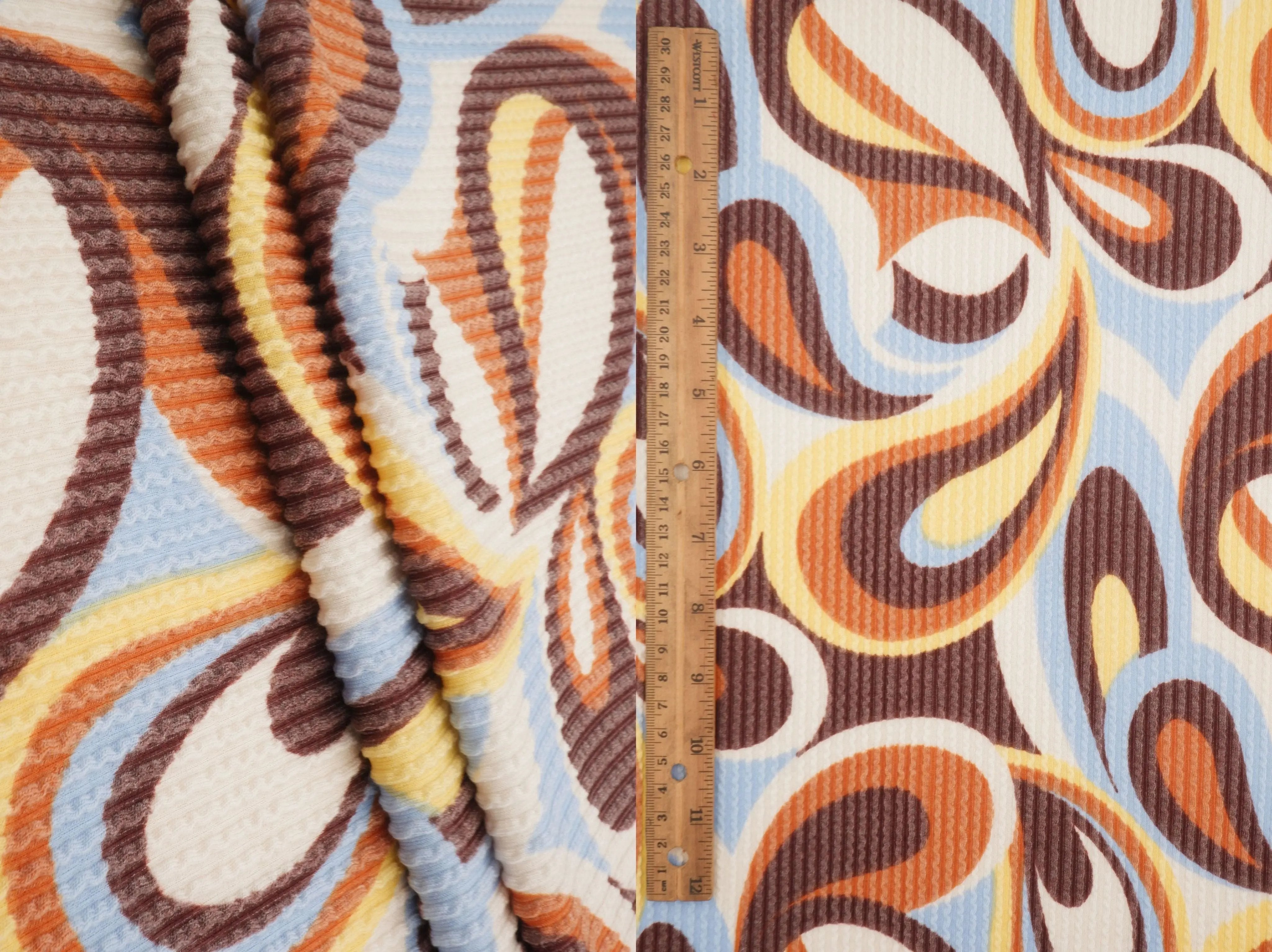 KNT4463-SE80904 BLUE/BROWN KNIT