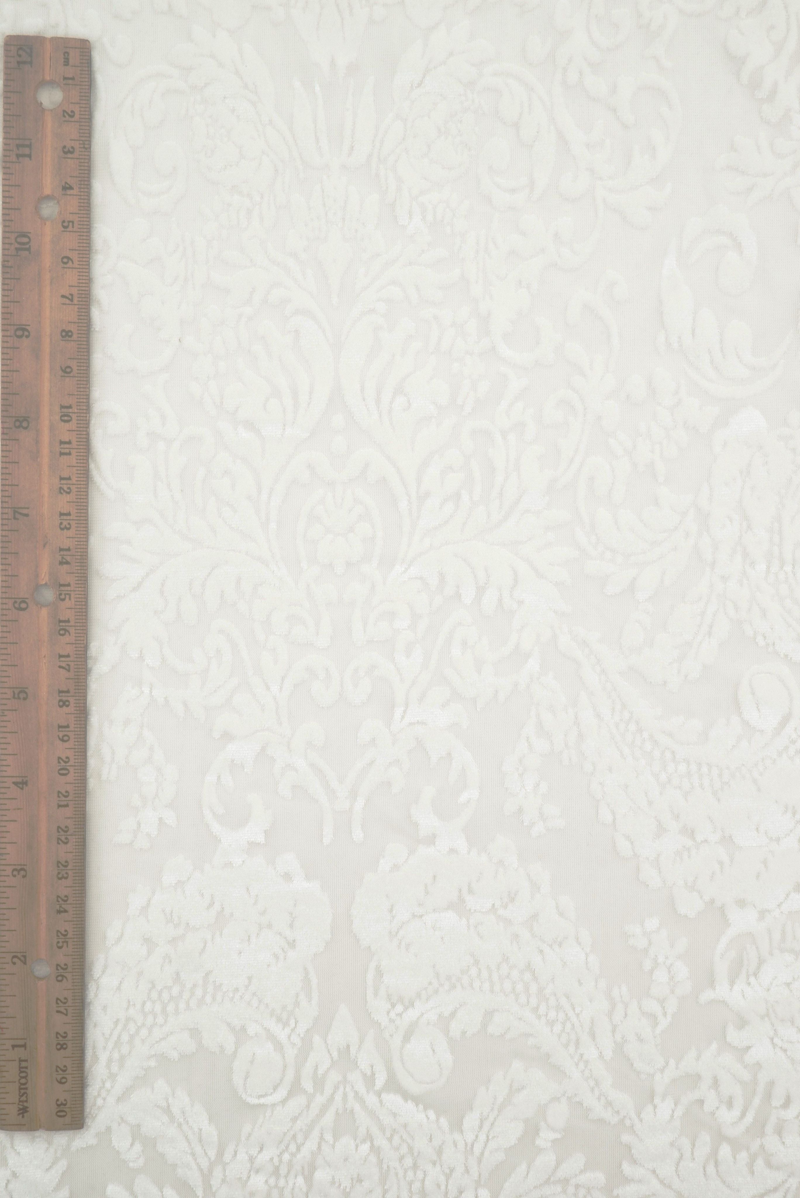 Damask Wallpaper Velvet Burnout Knit Fabric KNT3869-MS11379