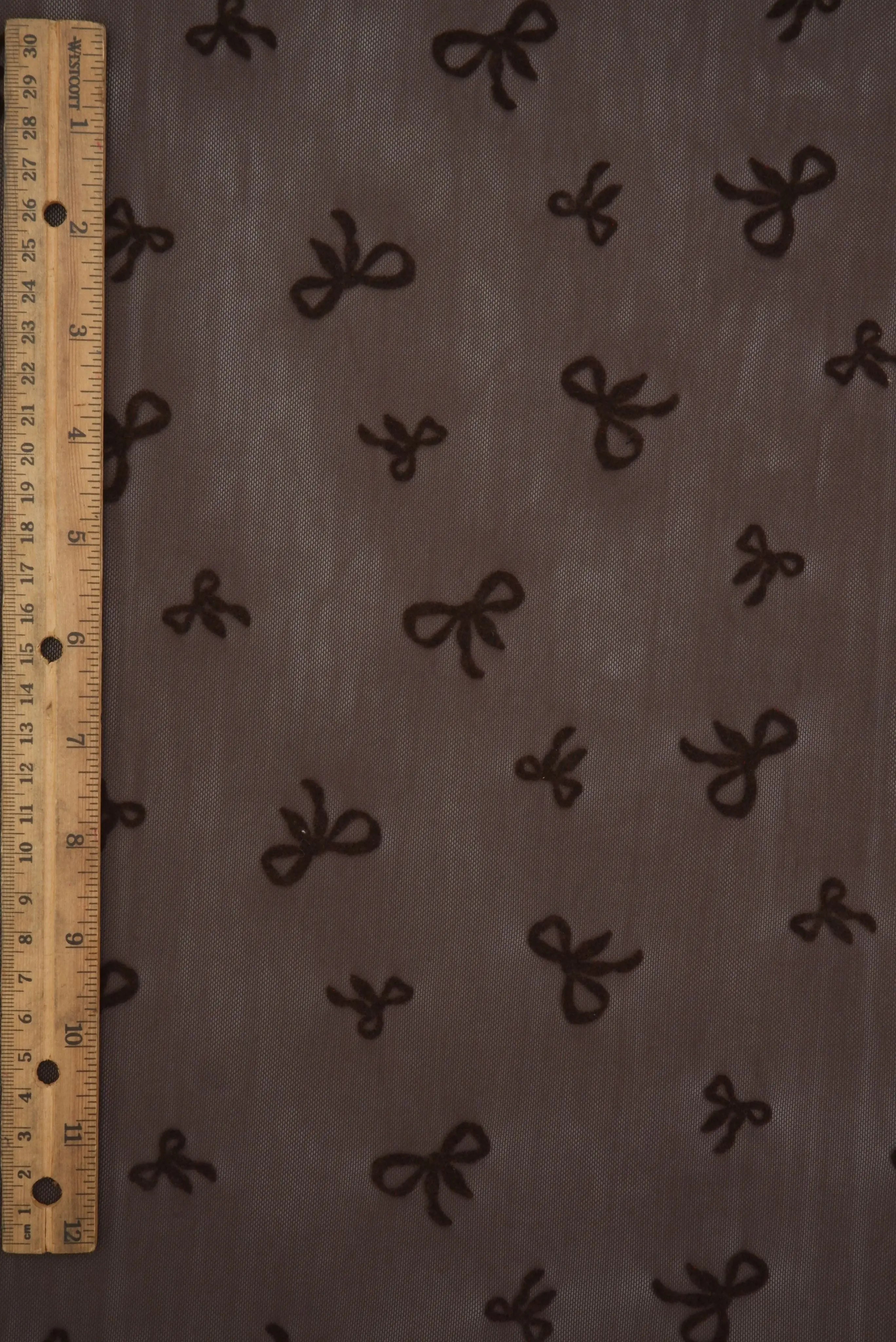 Bow Flocking Mesh Fabric FLOCK-MS11411